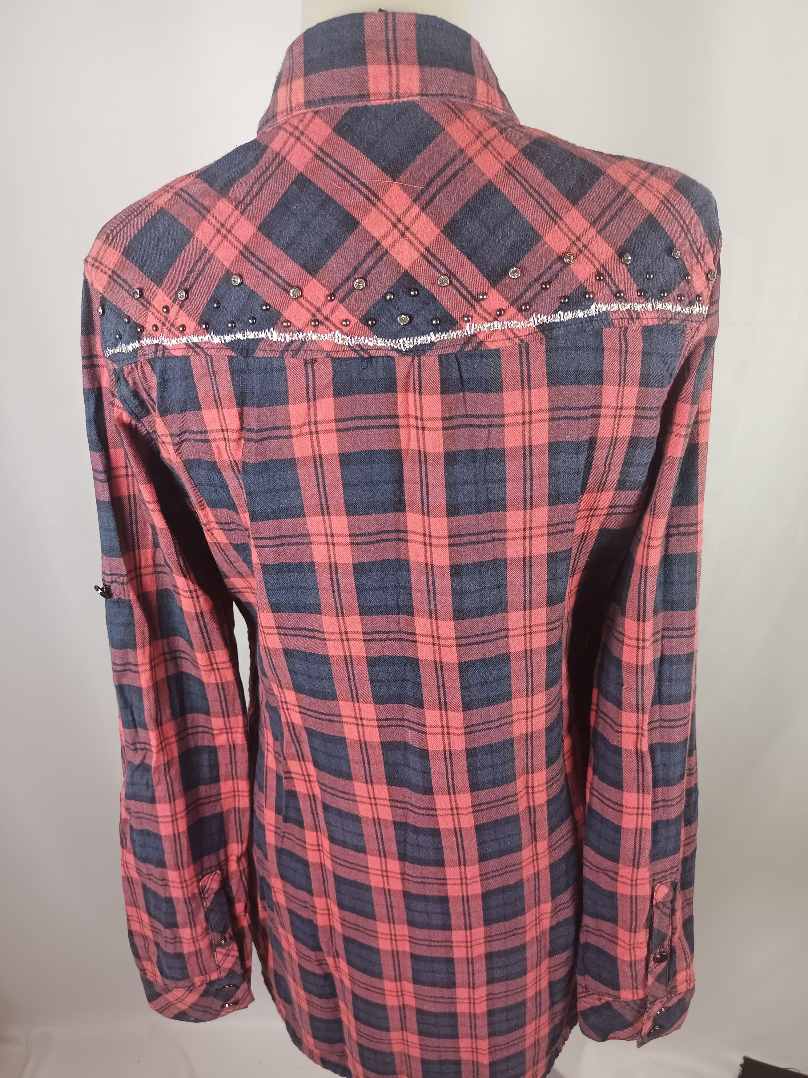 Japanese Brand × Le Grande Bleu (L.G.B.) × Miss Me Miss Me Since2001 Tartan Sequine Button Ups Shirt lgb Style Size M / US 6-8 / IT 42-44 - 15 Thumbnail
