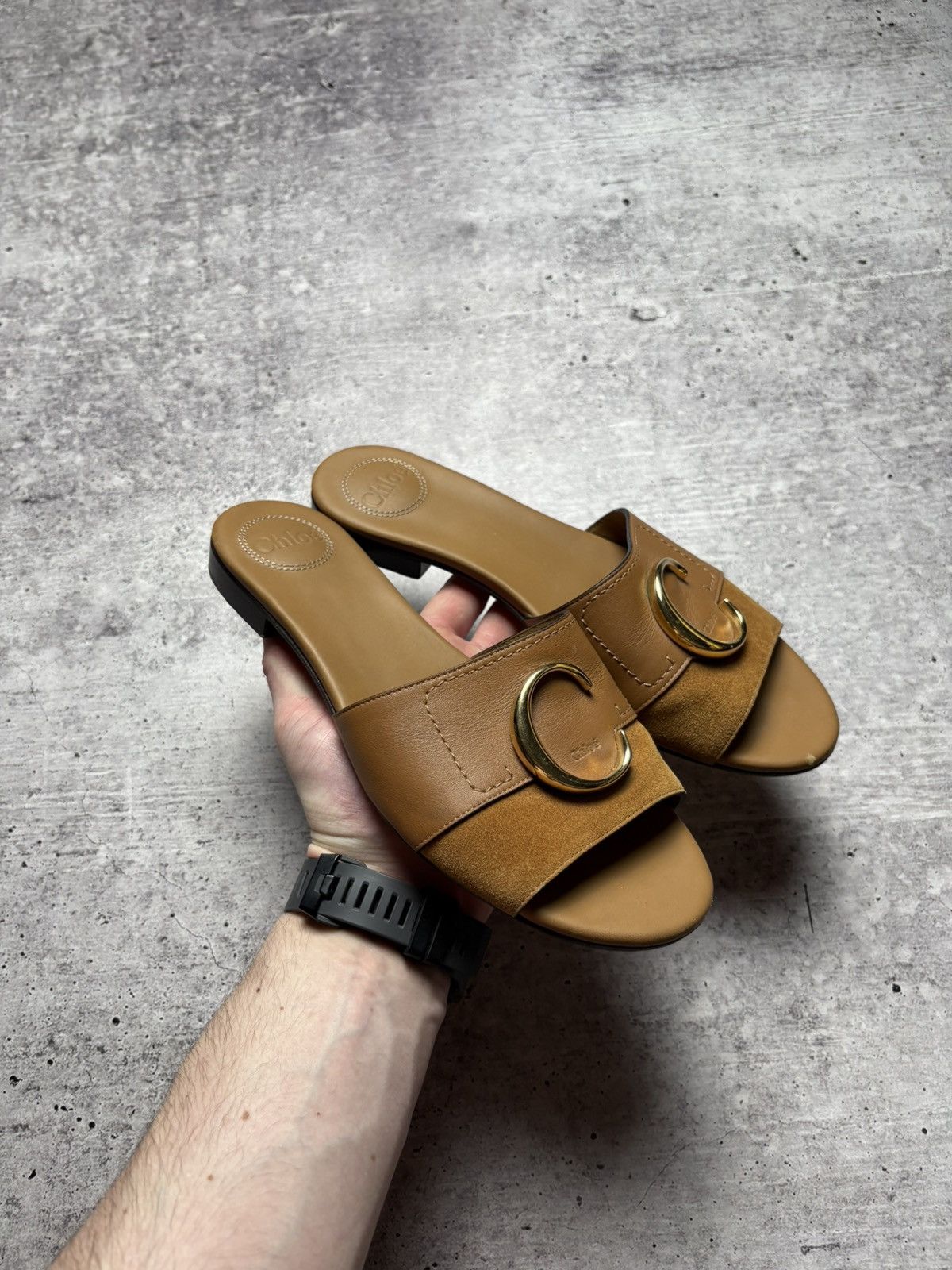 Chloe Chloe Luxury Metal Logo Sandals Size US 9 / IT 39 - 3 Thumbnail