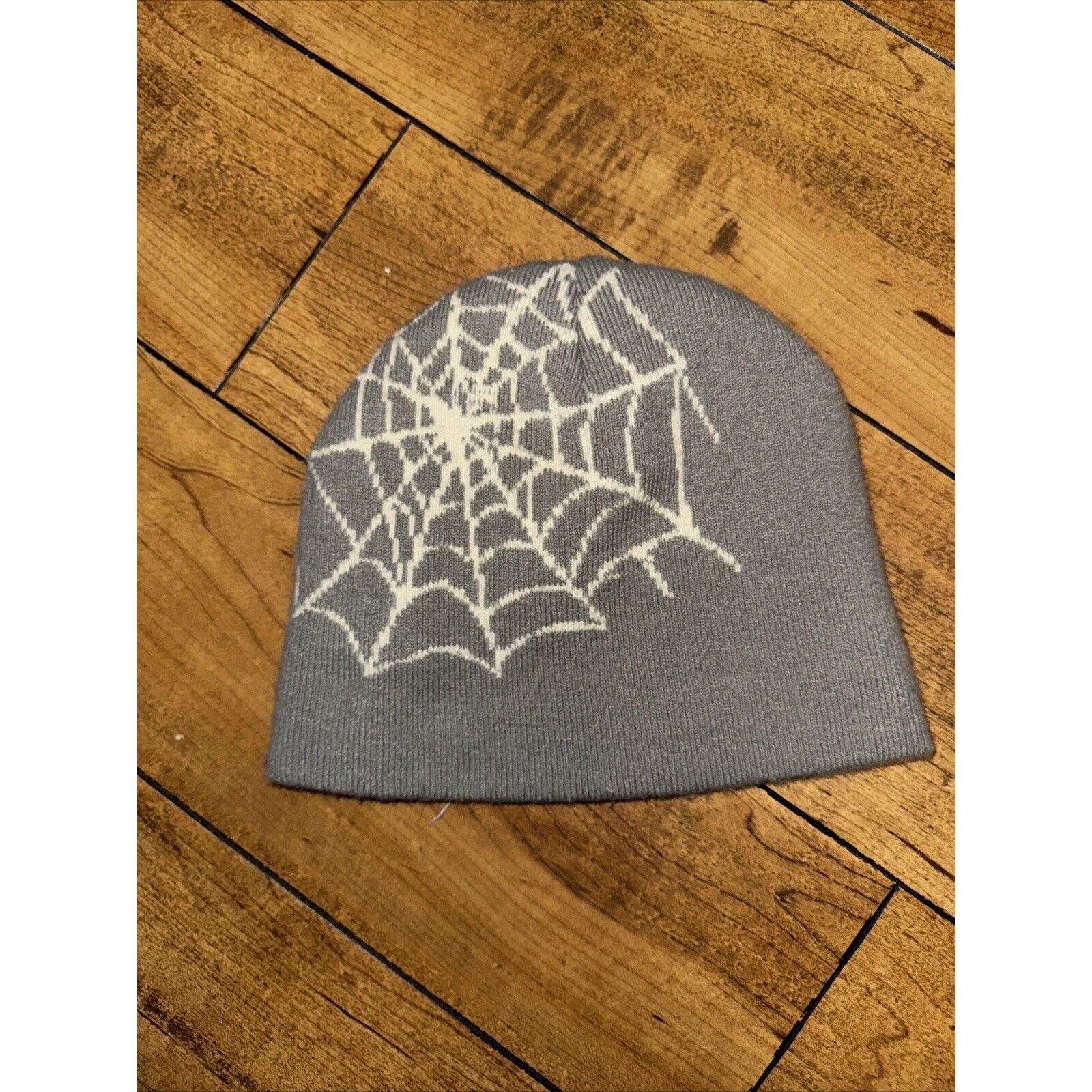 Japanese Brand Gruty Visions Beanie Y2K Style Gray Size ONE SIZE - 2 Thumbnail
