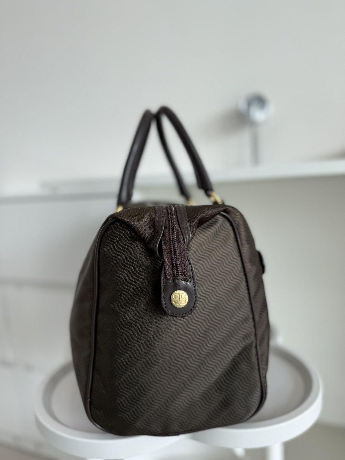 Balenciaga Vintage Balenciaga BB Logo Gold Boston Bag Size ONE SIZE - 4 Thumbnail