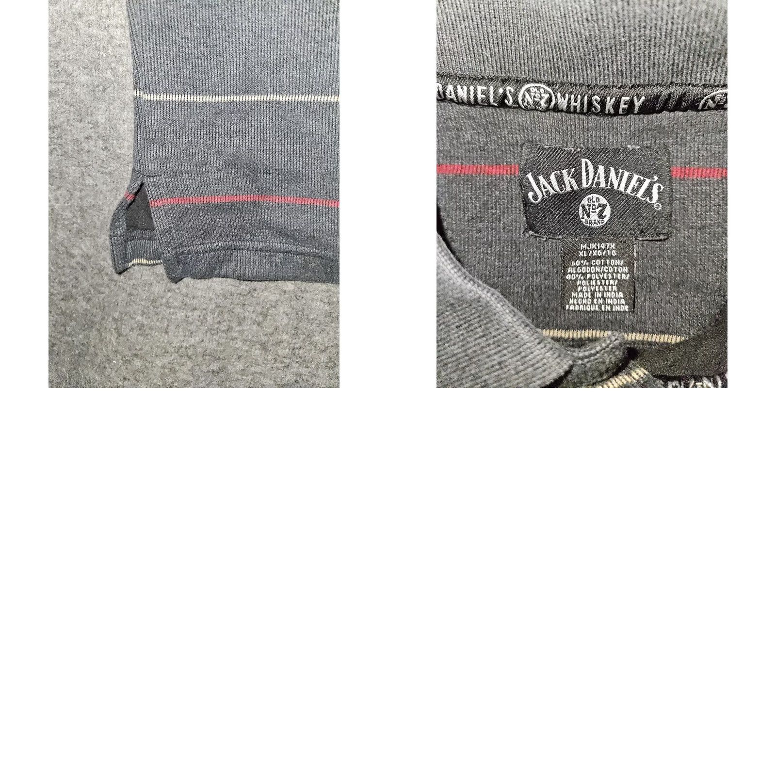 Wrangler VINTAGE? No. Jack Daniels Wrangler Shirt Mens XL Black Striped Long Sleeve Polo Whiskey Logo Size US XL / EU 56 / 4 - 8 Thumbnail