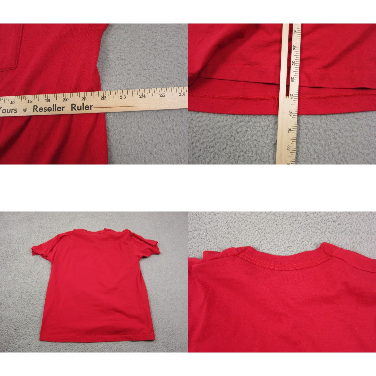 Vintage VINTAGE BVD Shirt Adult XL Red Mens XL Shirt 90s USA-Pattern Solid Crew Neck Short Sleeve T-Shirt Size US XL / EU 56 / 4 - 8 Thumbnail