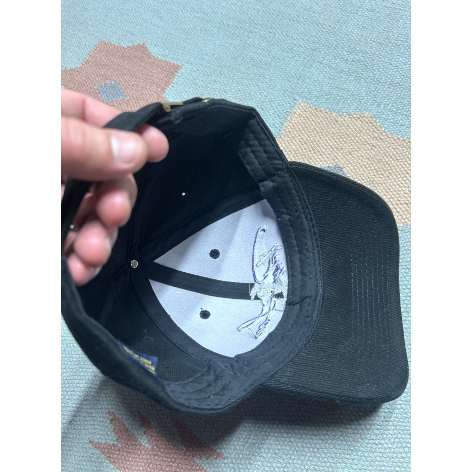 Vintage VINTAGE Patsy Lou GMC car dealership Flint Michigan Adjustable Strapback Hat Cap Mens Black Modern Cars Theme Mens Size ONE SIZE - 6 Thumbnail