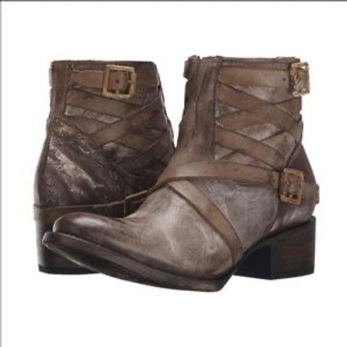 FREEBIRD Freebird Sammi Distressed Leather Ankle Boots Strappy Buckle Size US 7 / IT 37 - 1 Thumbnail