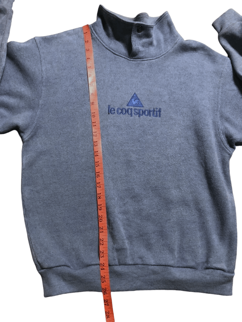 Vintage 90s Le Coq Sportif Center Logo Collar Sweatshirt
