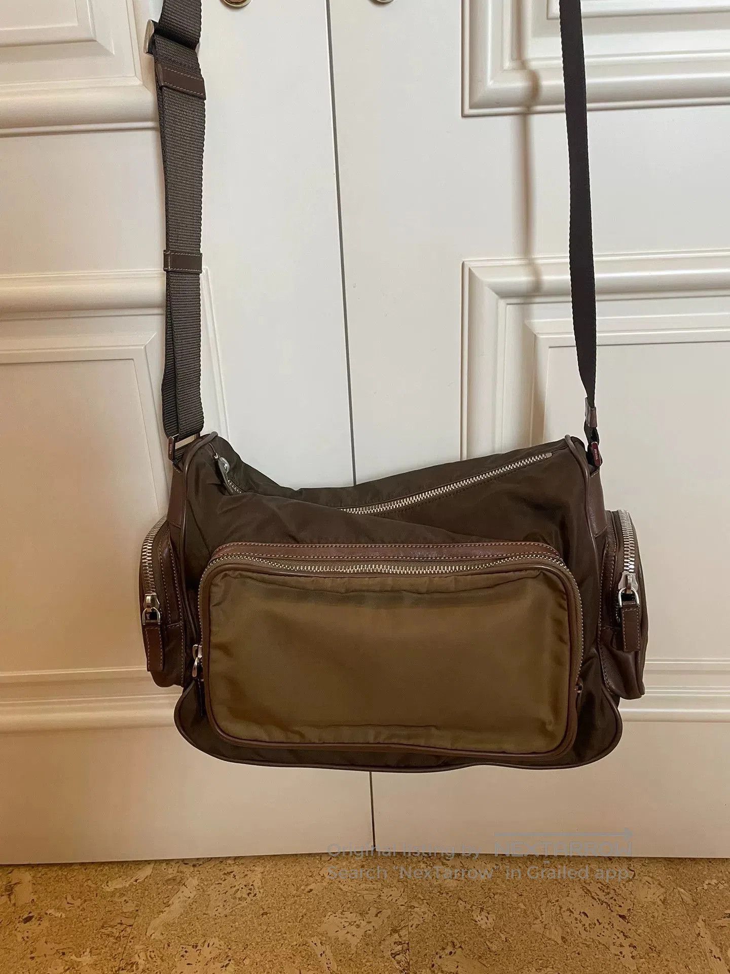 Prada PRADA Wool Leather Combination Handbag. Size ONE SIZE - 2 Thumbnail