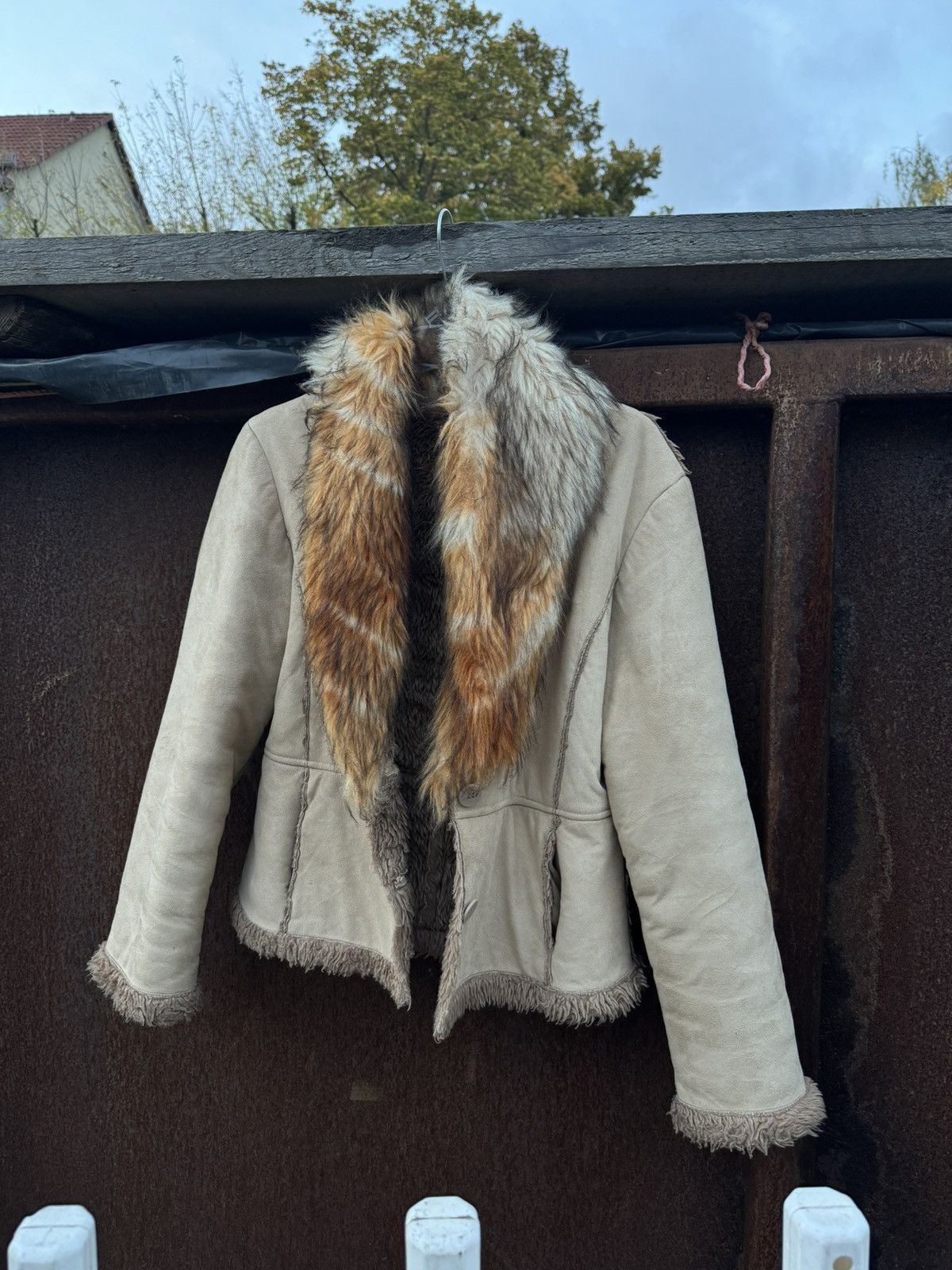 Vintage warm suede jacket with fur Size M / US 6-8 / IT 42-44 - 1 Thumbnail