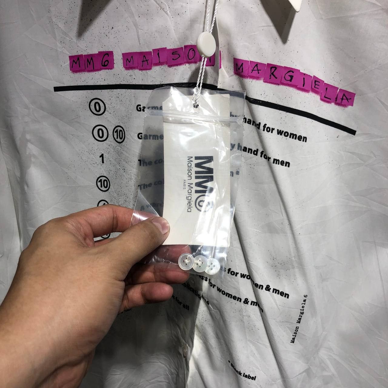 Maison Margiela BNWT Maison Margiela MM6 Label Declaration button down L/S Size US XXL / EU 58 / 5 - 3 Thumbnail