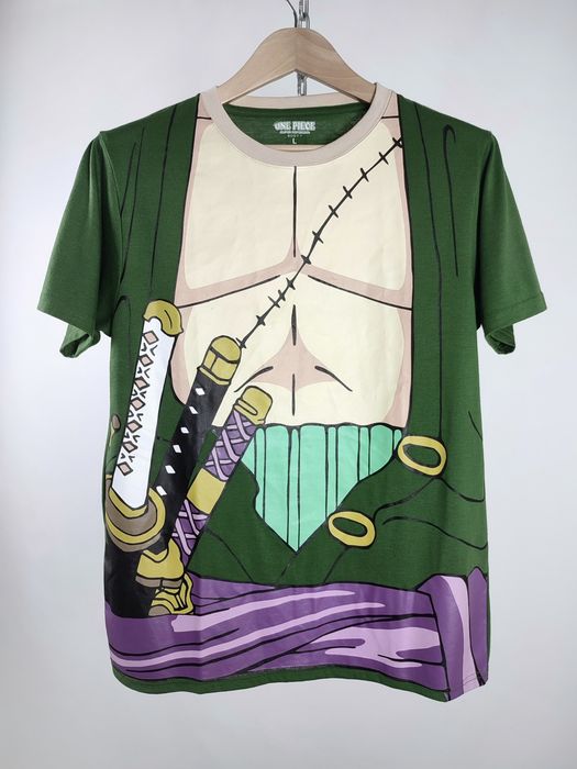 Vintage Y2K One Piece Roronoa Zoro Print Anime T-Shirt | Grailed