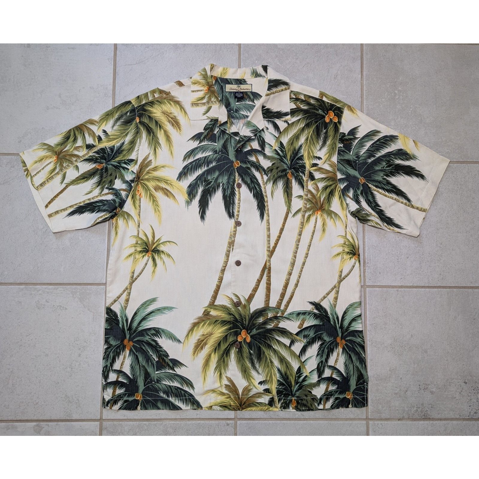 Tommy Bahama Tommy Bahama Men's Medium Short Sleeve Shirt Tropical Silk Size US M / EU 48-50 / 2 - 1 Thumbnail