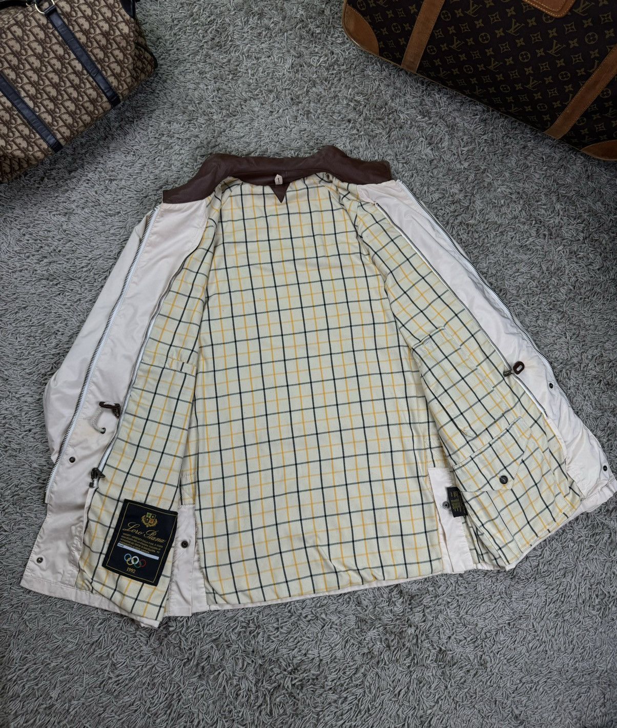 Loro Piana Vintage leather/nylon jacket Loro Piana Horsey original item Size US L / EU 52-54 / 3 - 4 Thumbnail