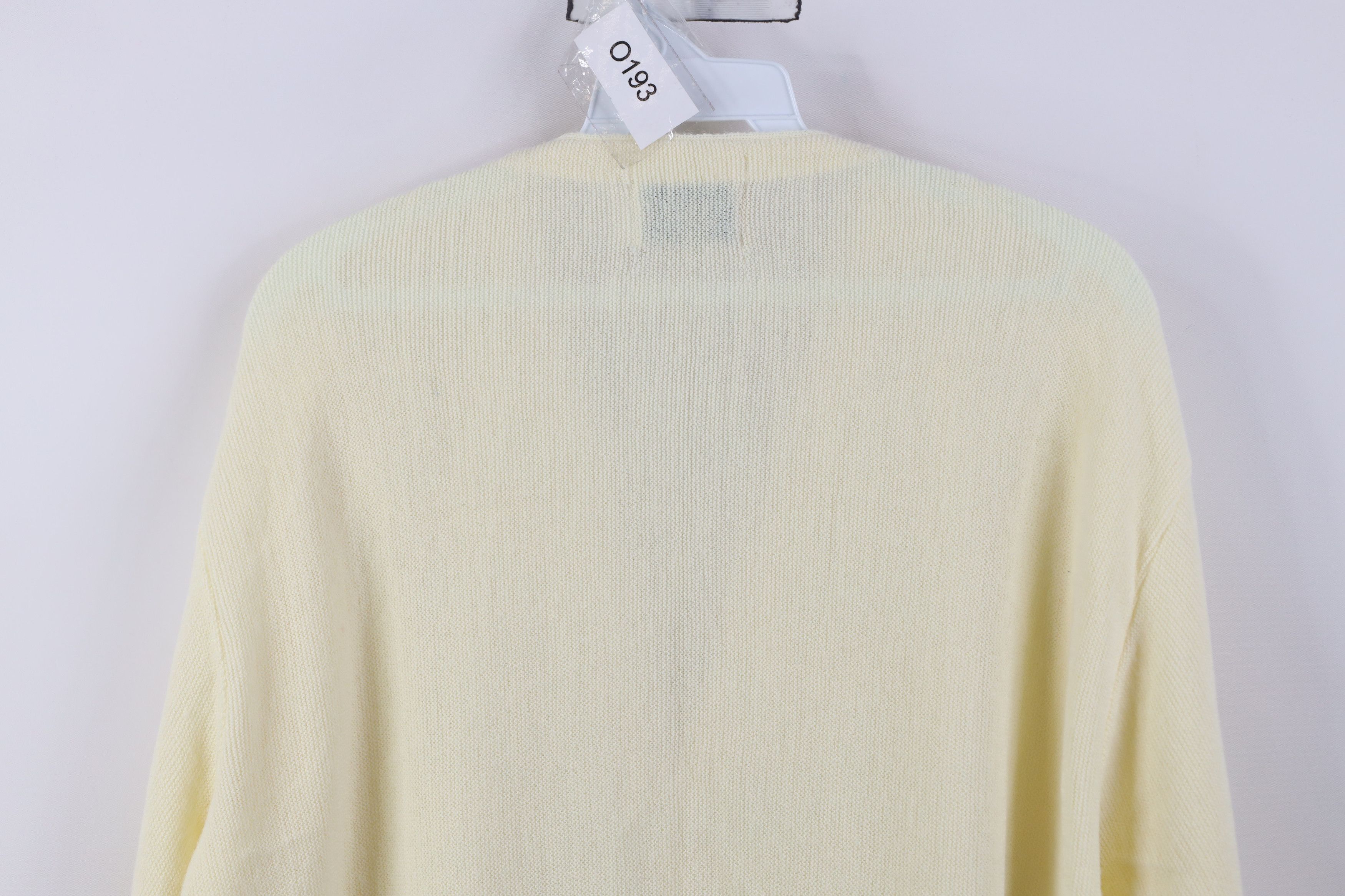 Vintage Vintage 70s Streetwear Knit Cardigan Sweater Pale Yellow USA Size US L / EU 52-54 / 3 - 9 Thumbnail
