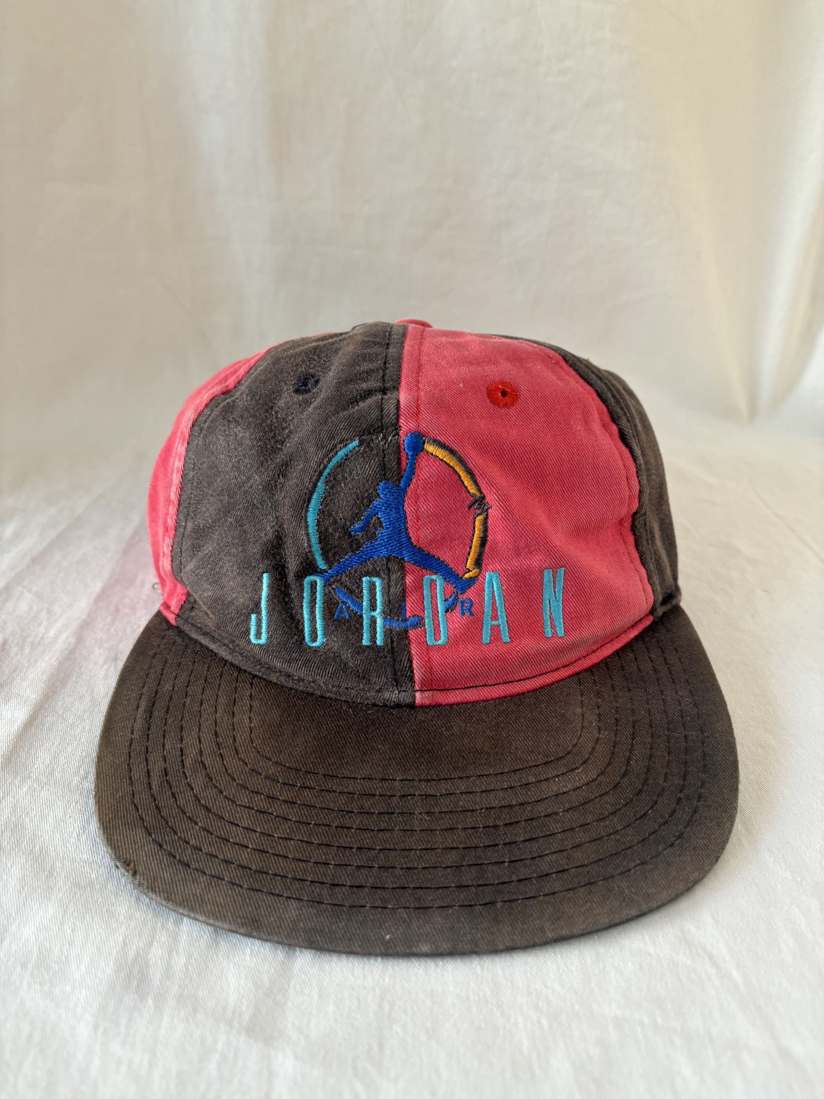 Jordan Brand × Nike × Vintage Vintage Nike Air Jordan Aqua 8 Pinwheel Faded Snapback Size ONE SIZE - 4 Thumbnail