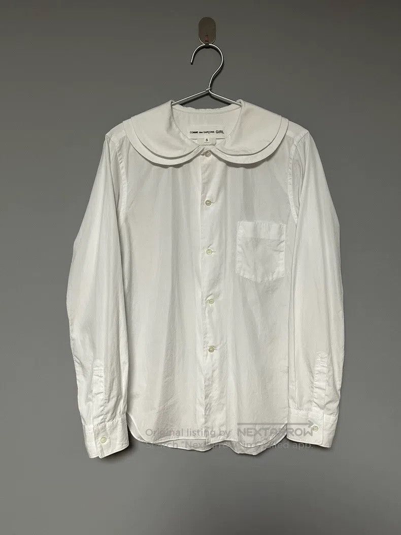 Comme des Garcons Comme Des Garcons White Double-Layered Collar Shirt Size S / US 4 / IT 40 - 1 Thumbnail