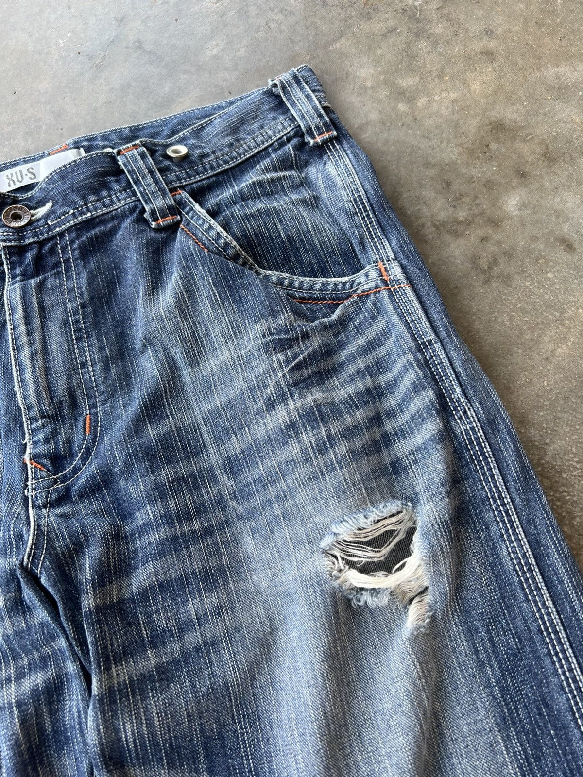 Edwin 💥Flare 💥Vintage Edwin XVS Distress Washed Jean Size US 33 - 7 Thumbnail