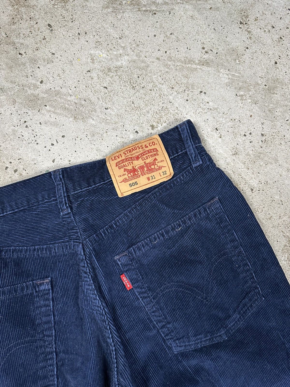 Levi's × Vintage Vintage 90s Levi’s 505 Blue Corduroy Pants Denim Jeans Size US 30 / EU 46 - 15 Thumbnail
