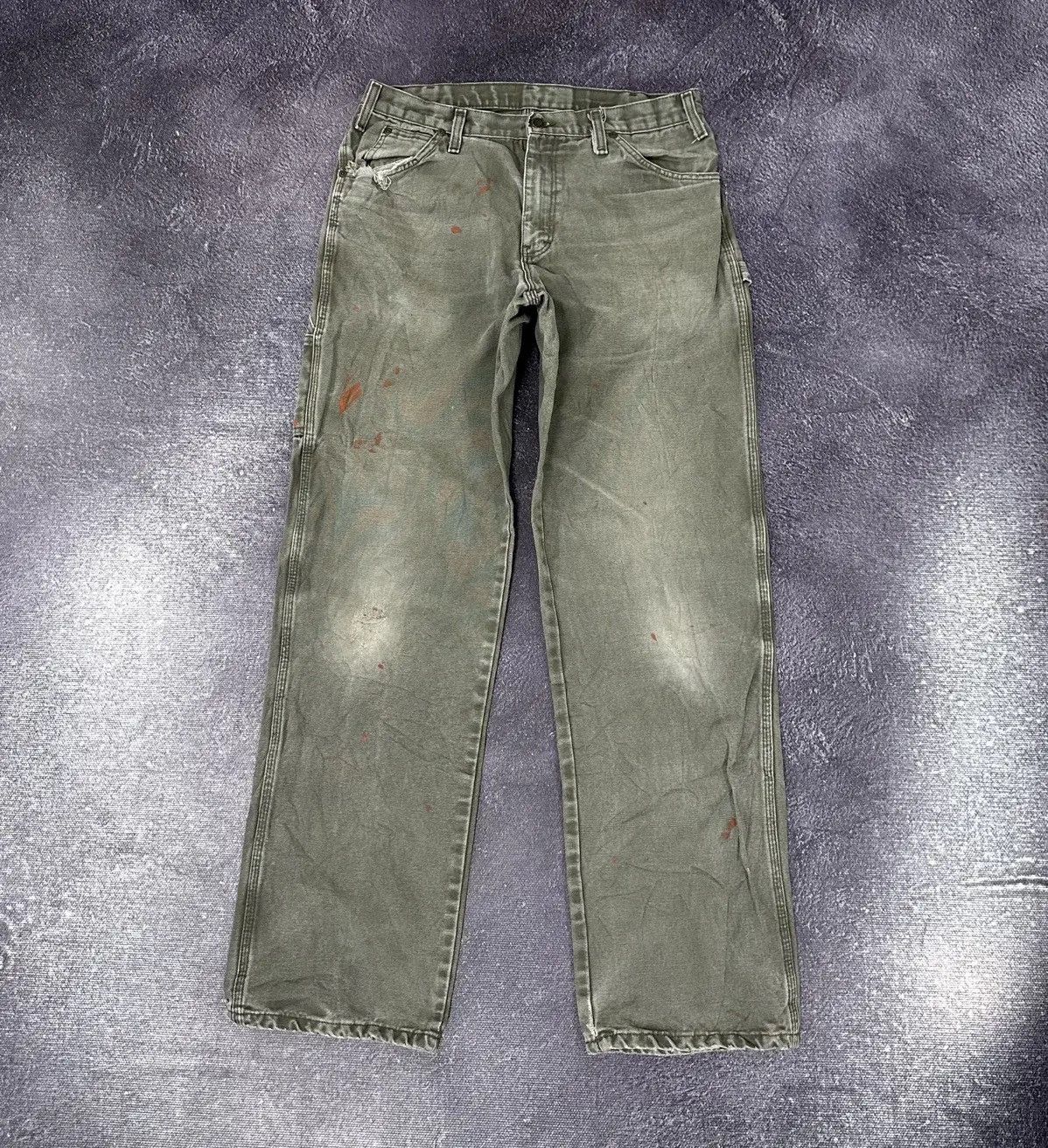Dickies × Vintage Vintage Dickies Denim Hype Olive Work Baggy Pants Jeans Size US 34 / EU 50 - 2 Thumbnail