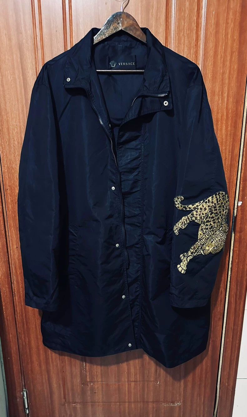 Versace Versace Egyptian Leopard Embroidered Trench Coat Size US XL / EU 56 / 4 - 1 Thumbnail