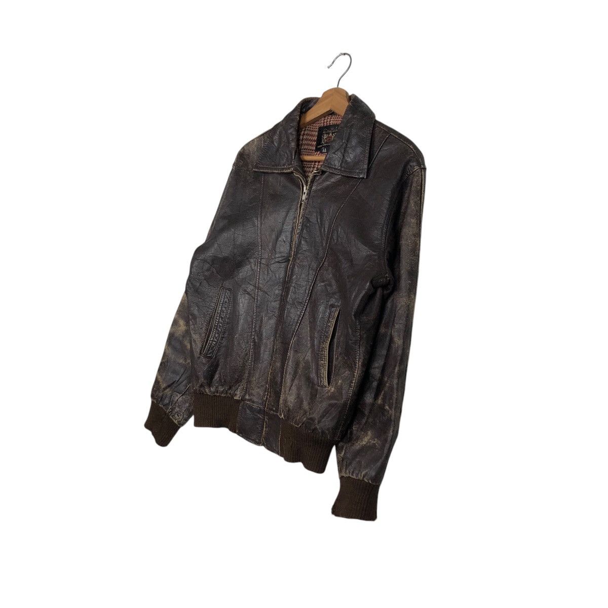 Japanese Brand 📌Vintage Genuine Leather Jacket Deluxe Japan Made Size US L / EU 52-54 / 3 - 3 Thumbnail