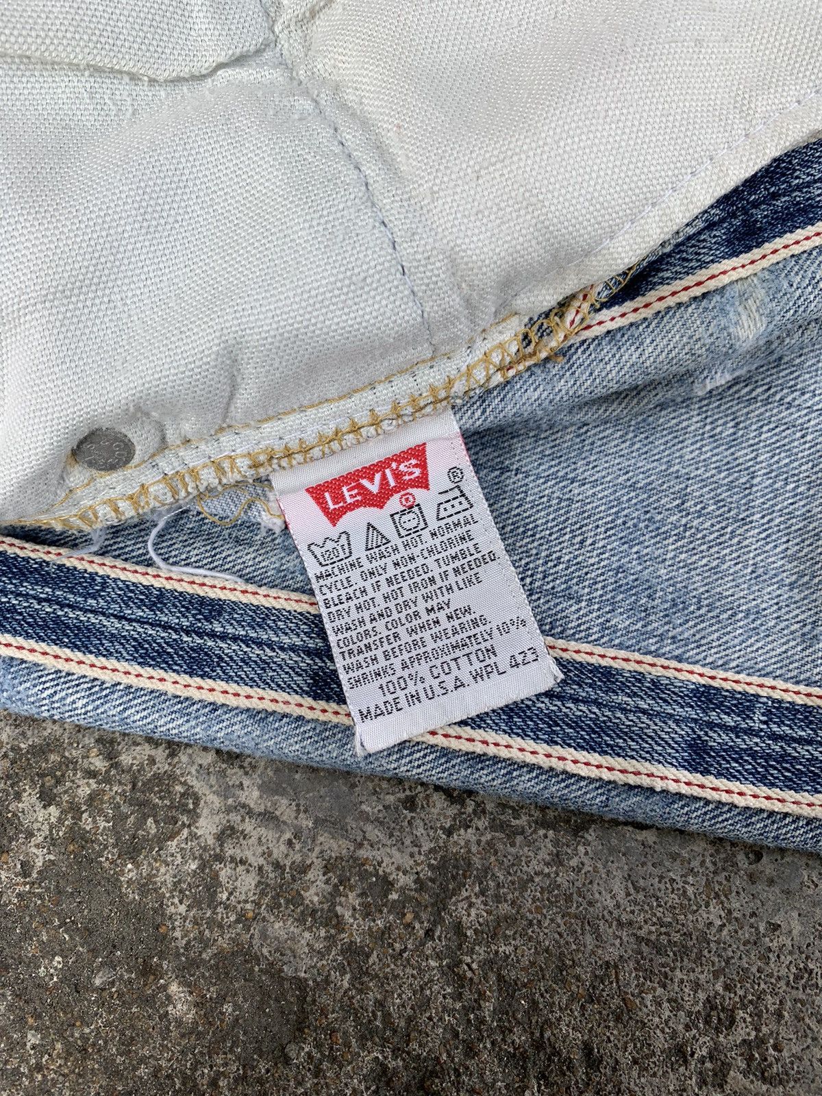 Levi's 🔥ACCOFFER🔥Vintage Levi’s 501 Big E Selvedge Distressed Denim Size US 34 / EU 50 - 16 Thumbnail
