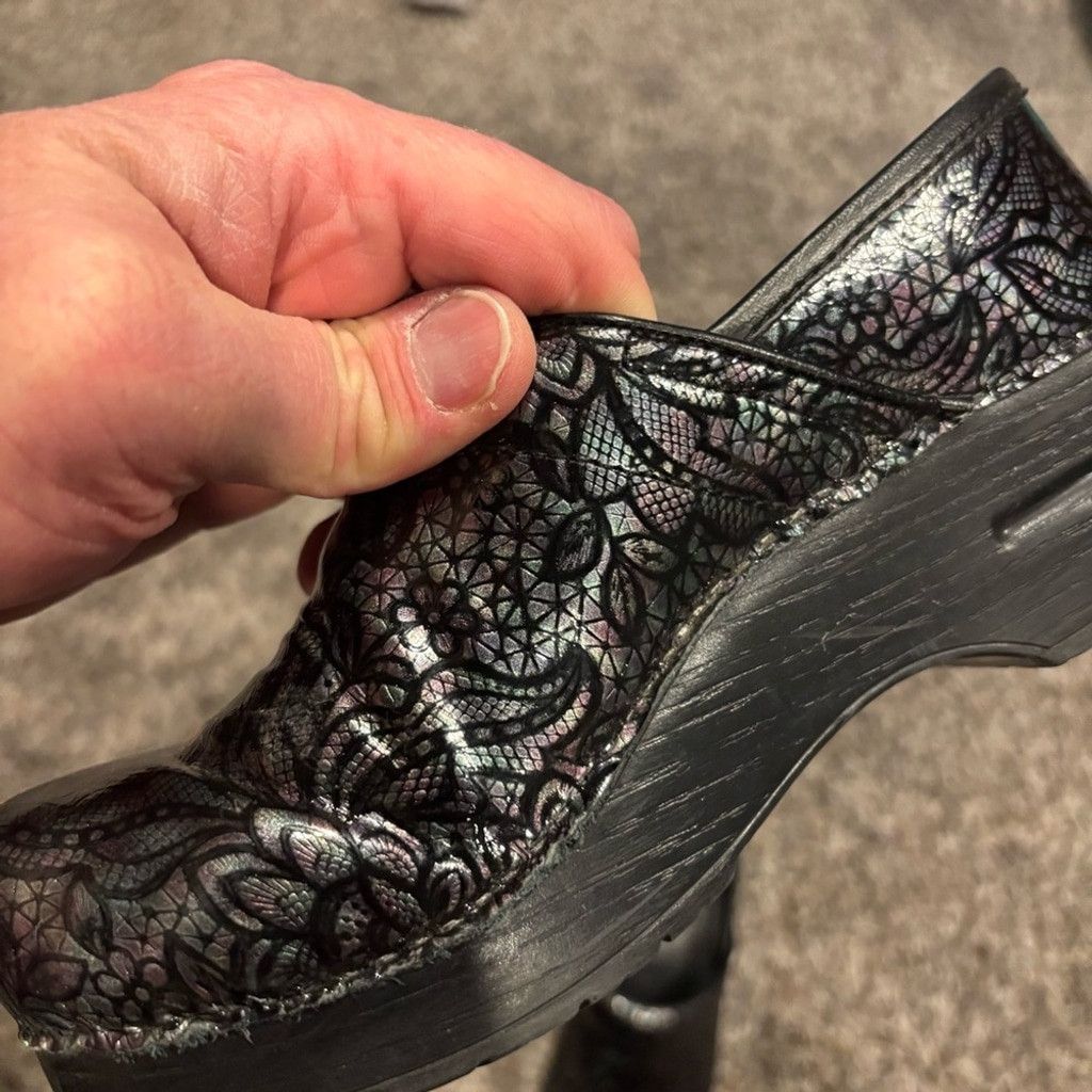 Dansko Dansko Black Floral Shoes Size US 5.5 / IT 35.5 - 2 Thumbnail
