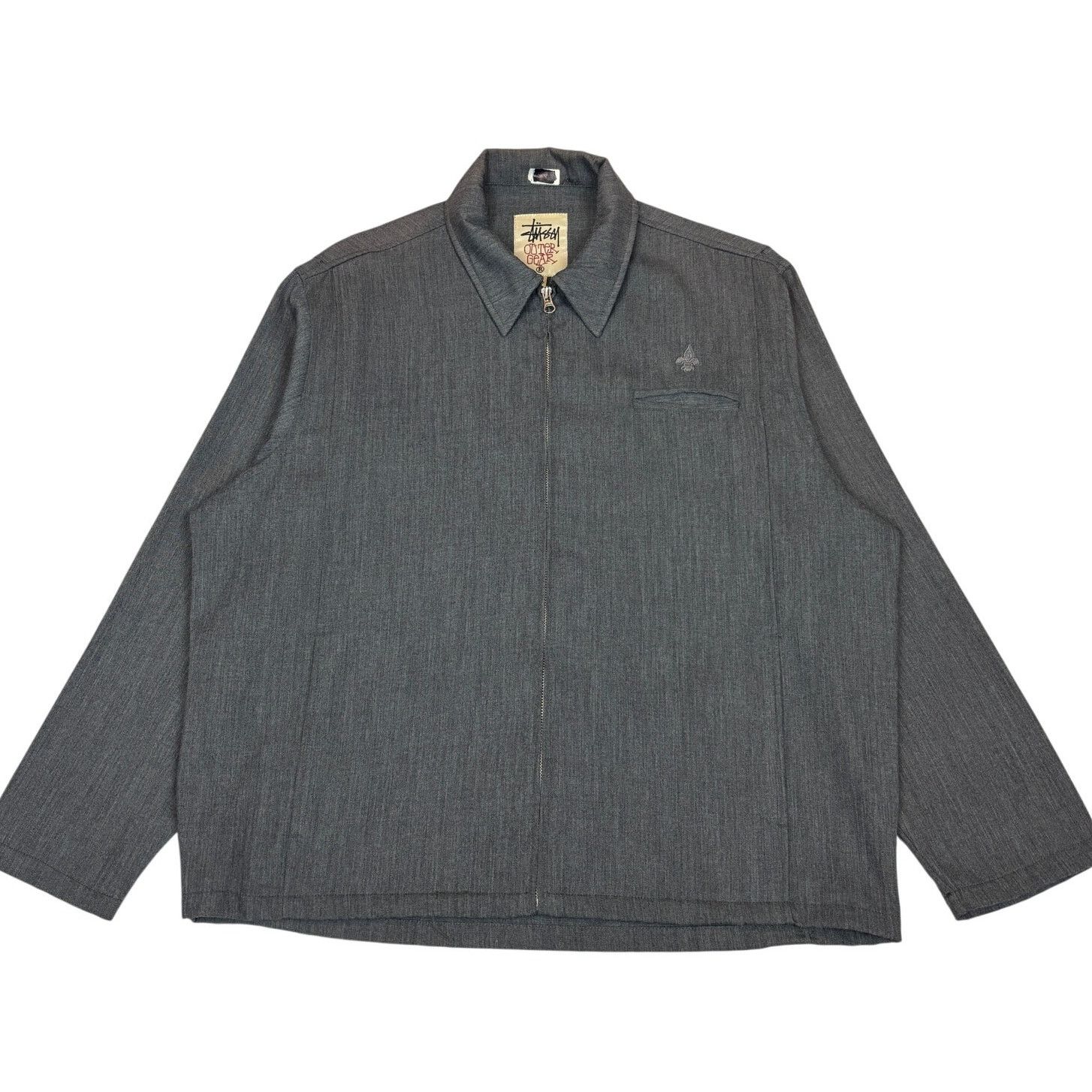 Stussy Vintage 90s Stussy Outer Gear Zip Rayon Wool Twill Jacket L Size US L / EU 52-54 / 3 - 1 Thumbnail