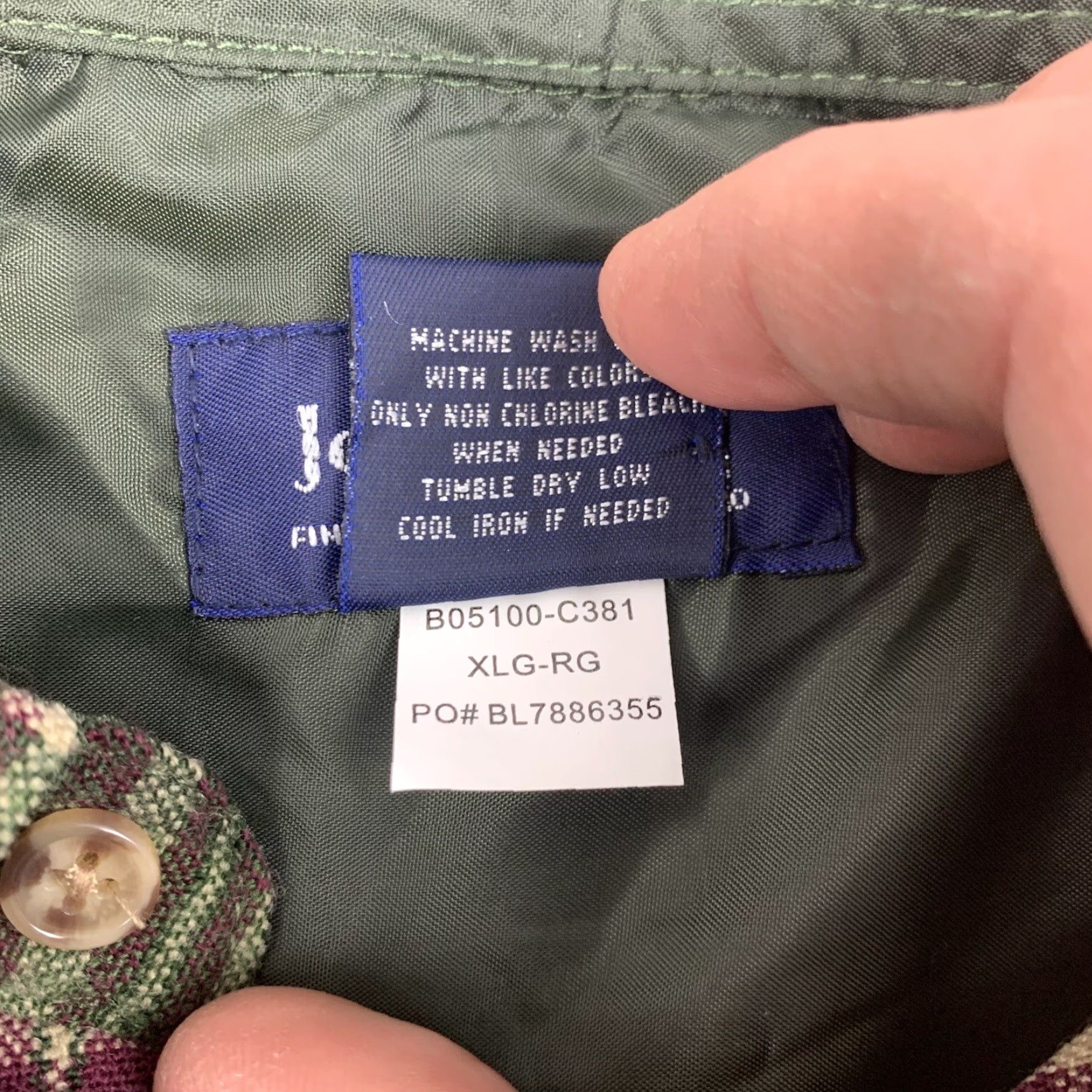 Blair VINTAGE John Blair Flannel Shirt Men Adult XL Green Plaid Outdoor Nature 80s Size US XL / EU 56 / 4 - 4 Thumbnail