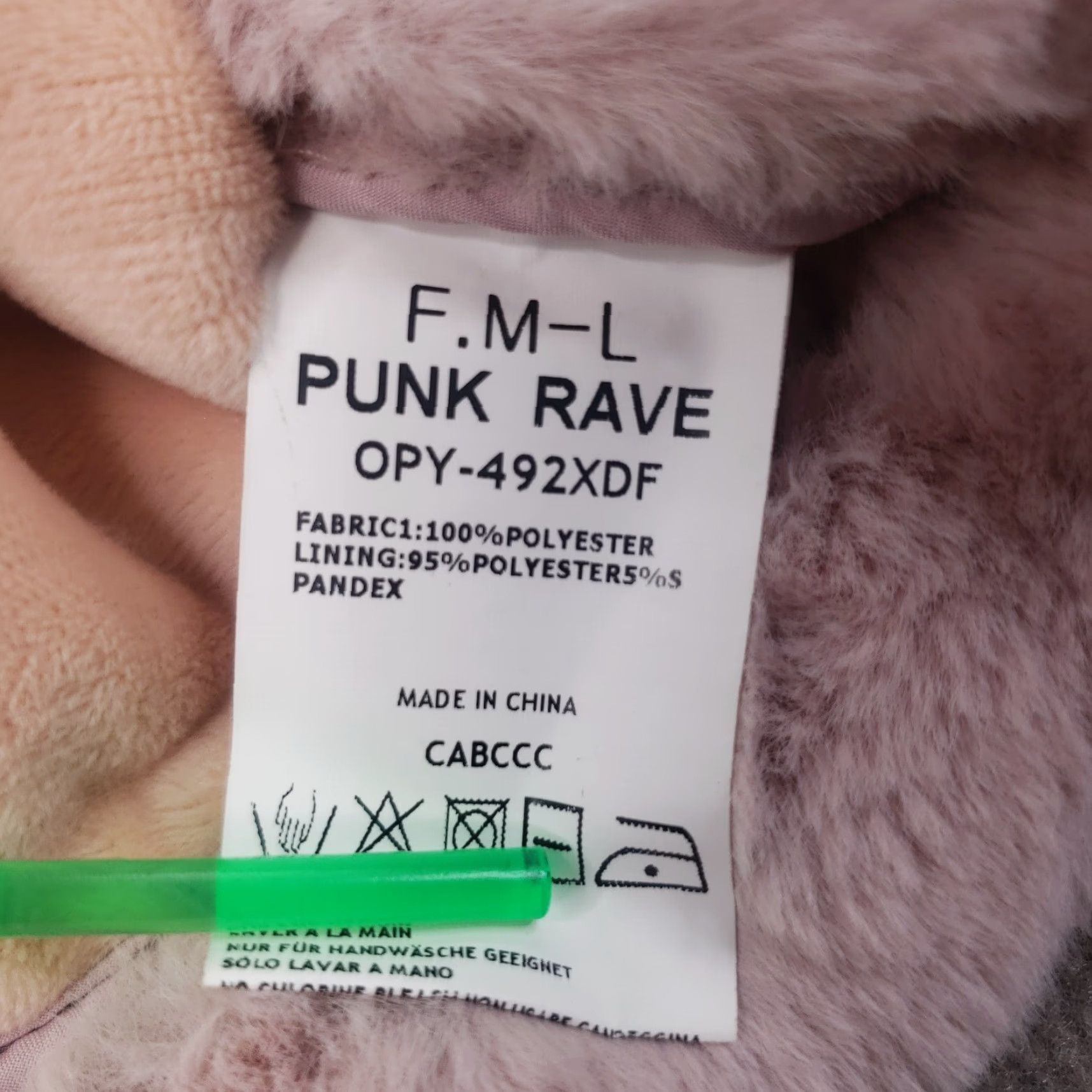 Vintage Punk Rave Faux Fur Animal Ears Coat Womens Pink M-L Size Hooded Crop Jacket Size M / US 6-8 / IT 42-44 - 7 Thumbnail