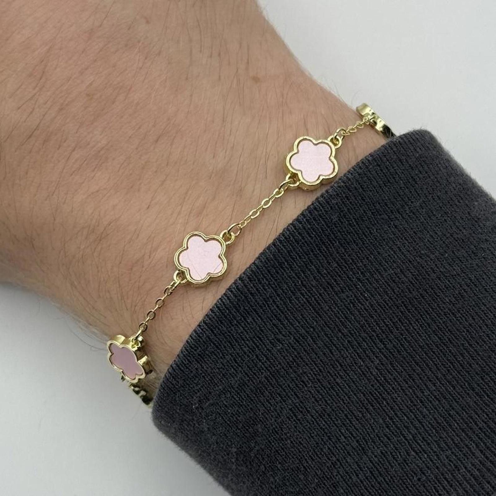 Other vintage style flower gold and pink bracelet Size ONE SIZE - 5 Thumbnail