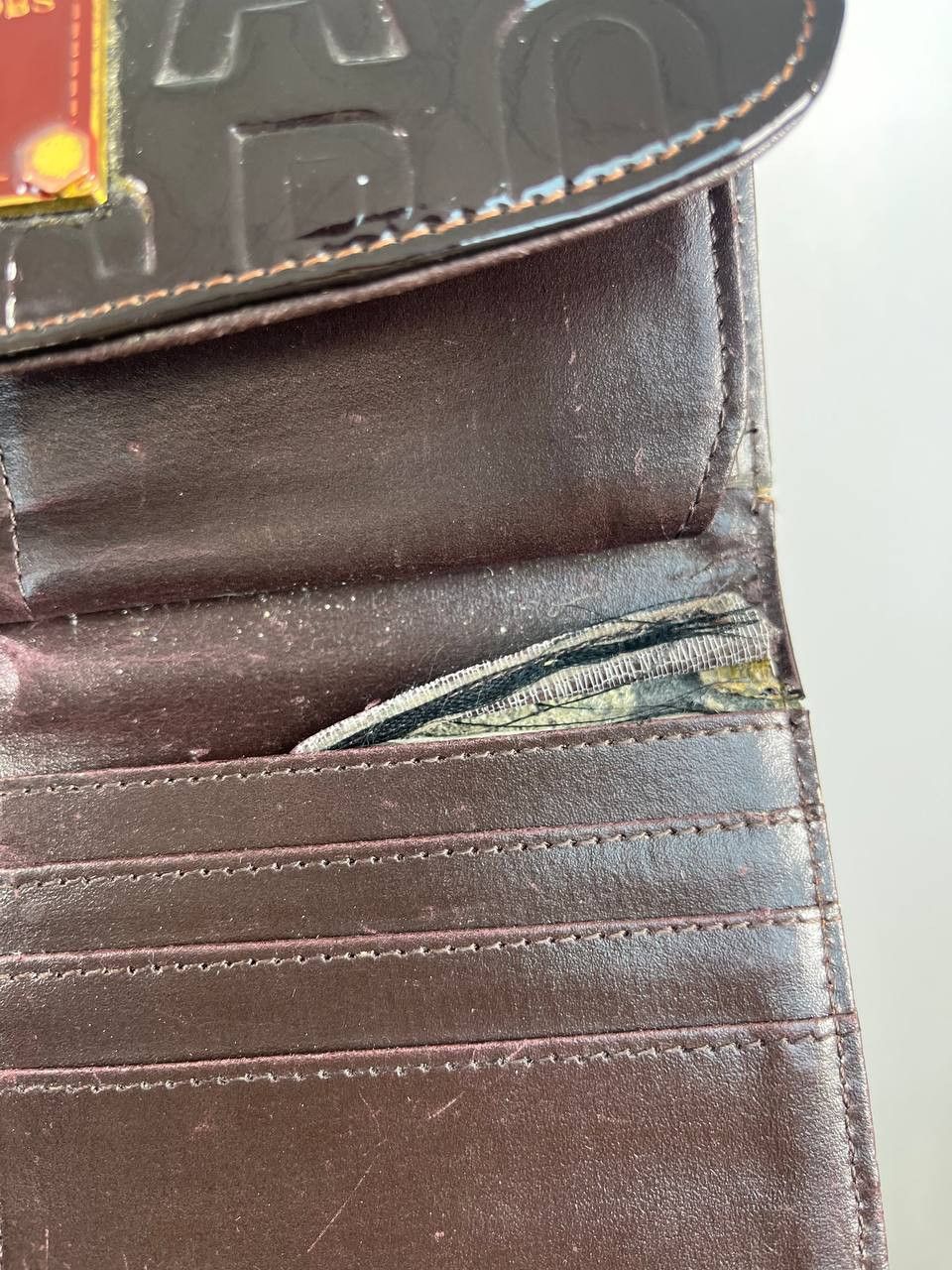 Marc by Marc Jacobs Marc By Marc Jacobs Patent Leather Wallet Black Logo Size ONE SIZE - 9 Thumbnail