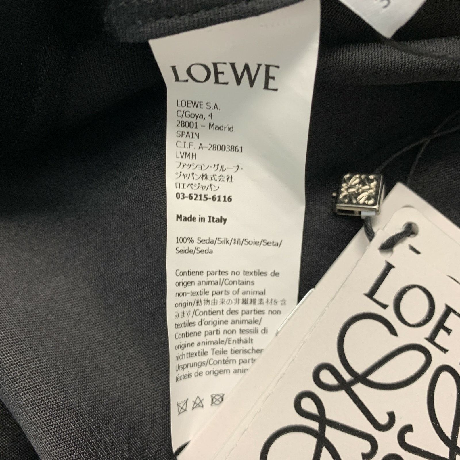 Loewe LOEWE Size 0 Black Gold Silk Chain Shirt Dress Size XS / US 0-2 / IT 36-38 - 7 Thumbnail