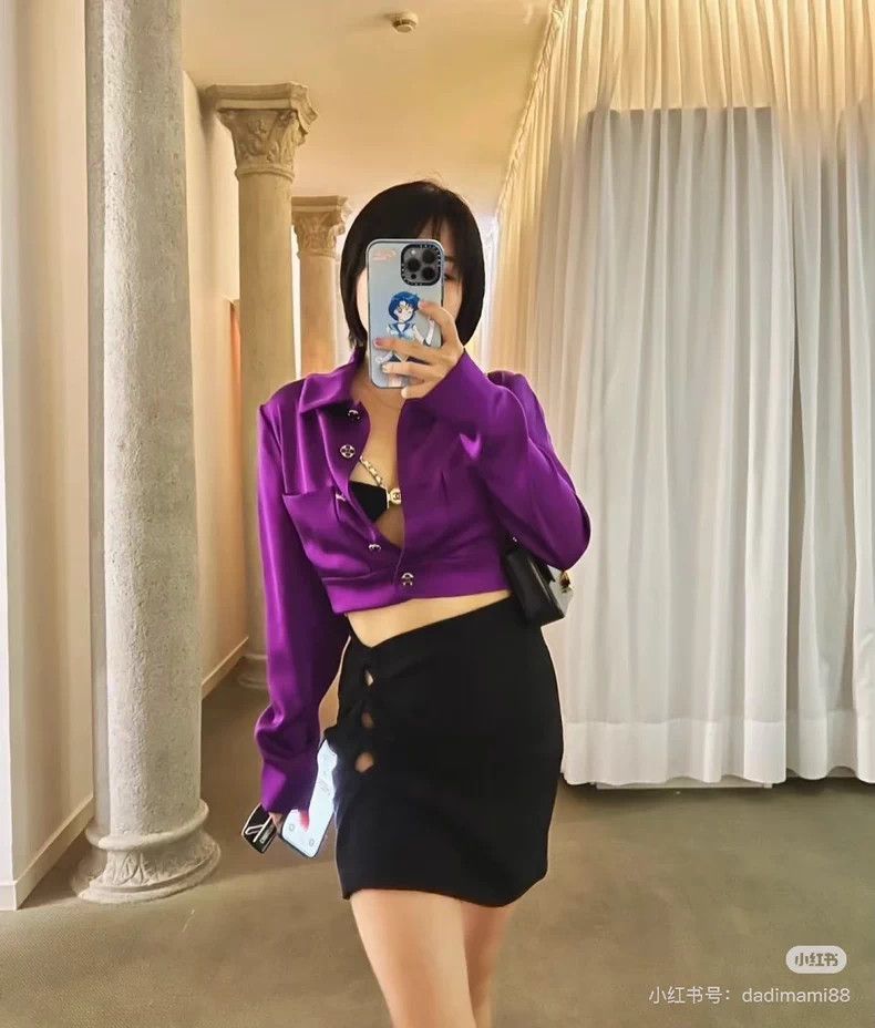 Chanel Chanel 22a purple silk shirt Size XS / US 0-2 / IT 36-38 - 7 Thumbnail