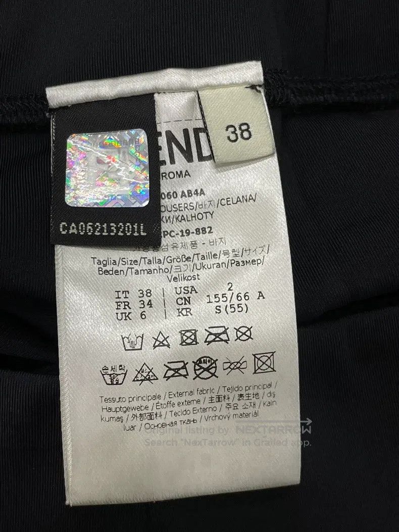 Fendi Fendi Black Old Logo Slim Fit Pants Size 25" / US 0 / IT 36 - 5 Thumbnail