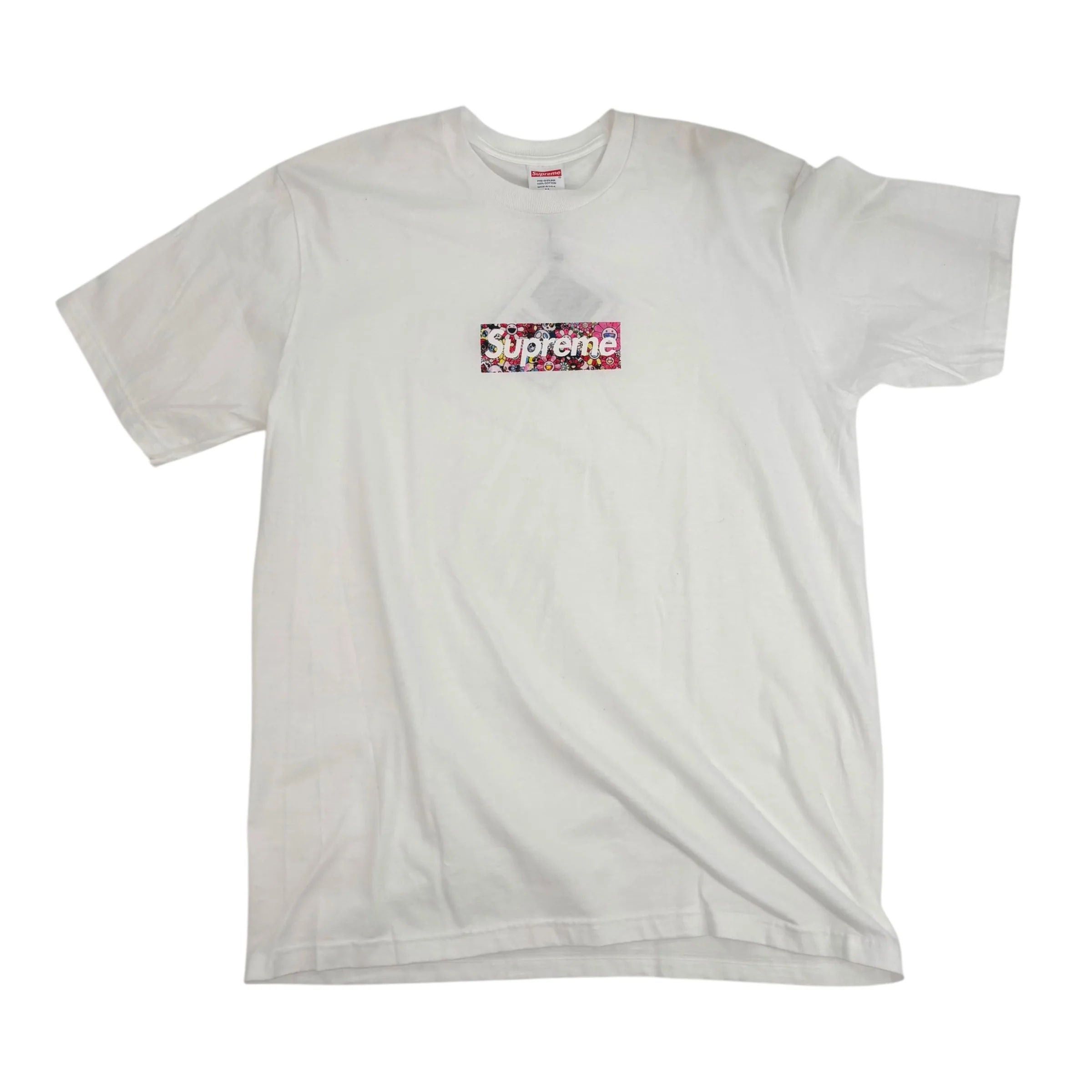 Sterling Ruby × Supreme Supreme LA Fire Relief Box Logo Tee White 