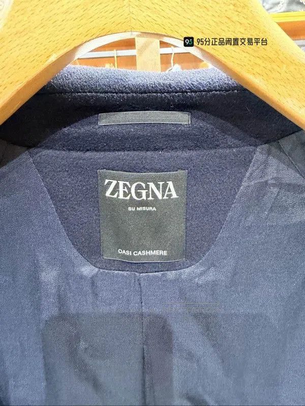 Ermenegildo Zegna ZEGNA Oasi Cashmere Unisex Dark Blue Coat. Size US M / EU 48-50 / 2 - 5 Thumbnail