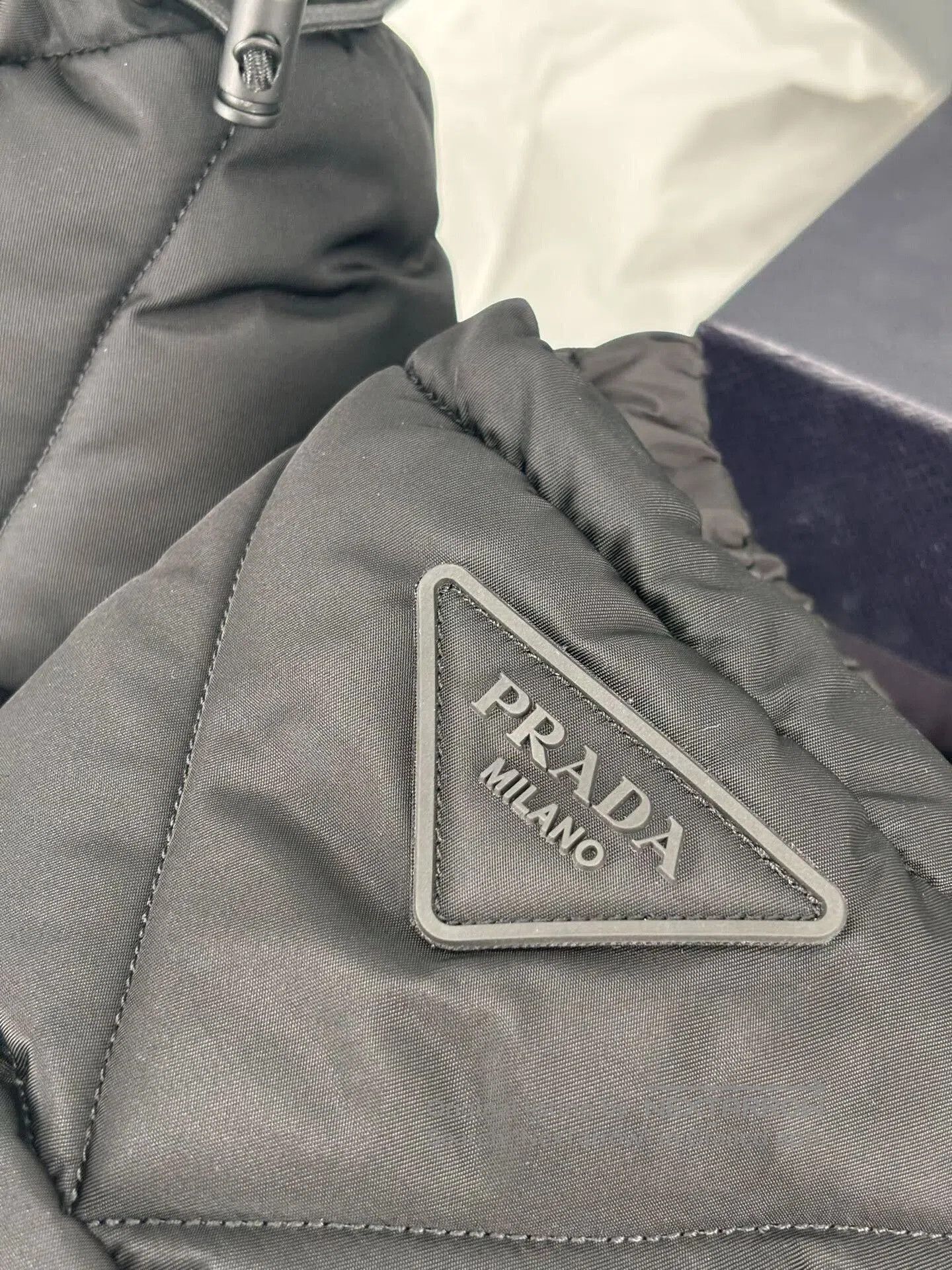 prada men's snow boots with nylon material.