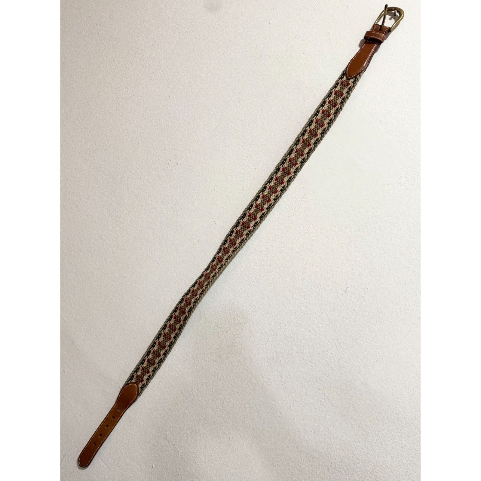 Vintage Vintage Dominican Republic Canterbury leather woven belt siz Size ONE SIZE - 1 Thumbnail