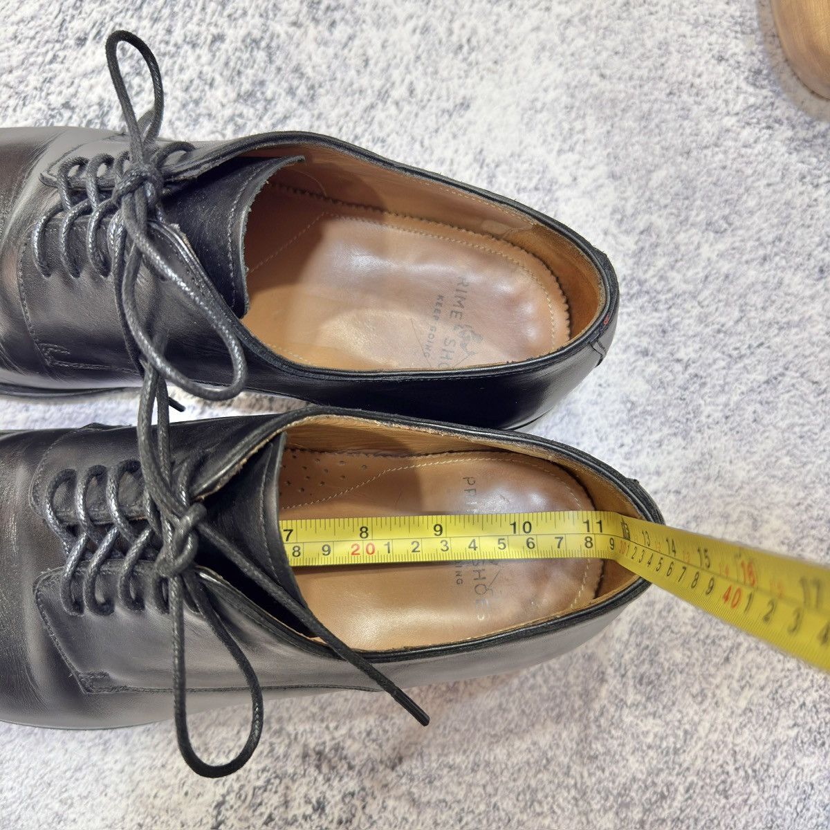 Handmade Prime Shoes Black Welted Leather Derbies US8.5 UK7.5 EU41.5 Size US 8.5 / EU 41-42 - 14 Thumbnail