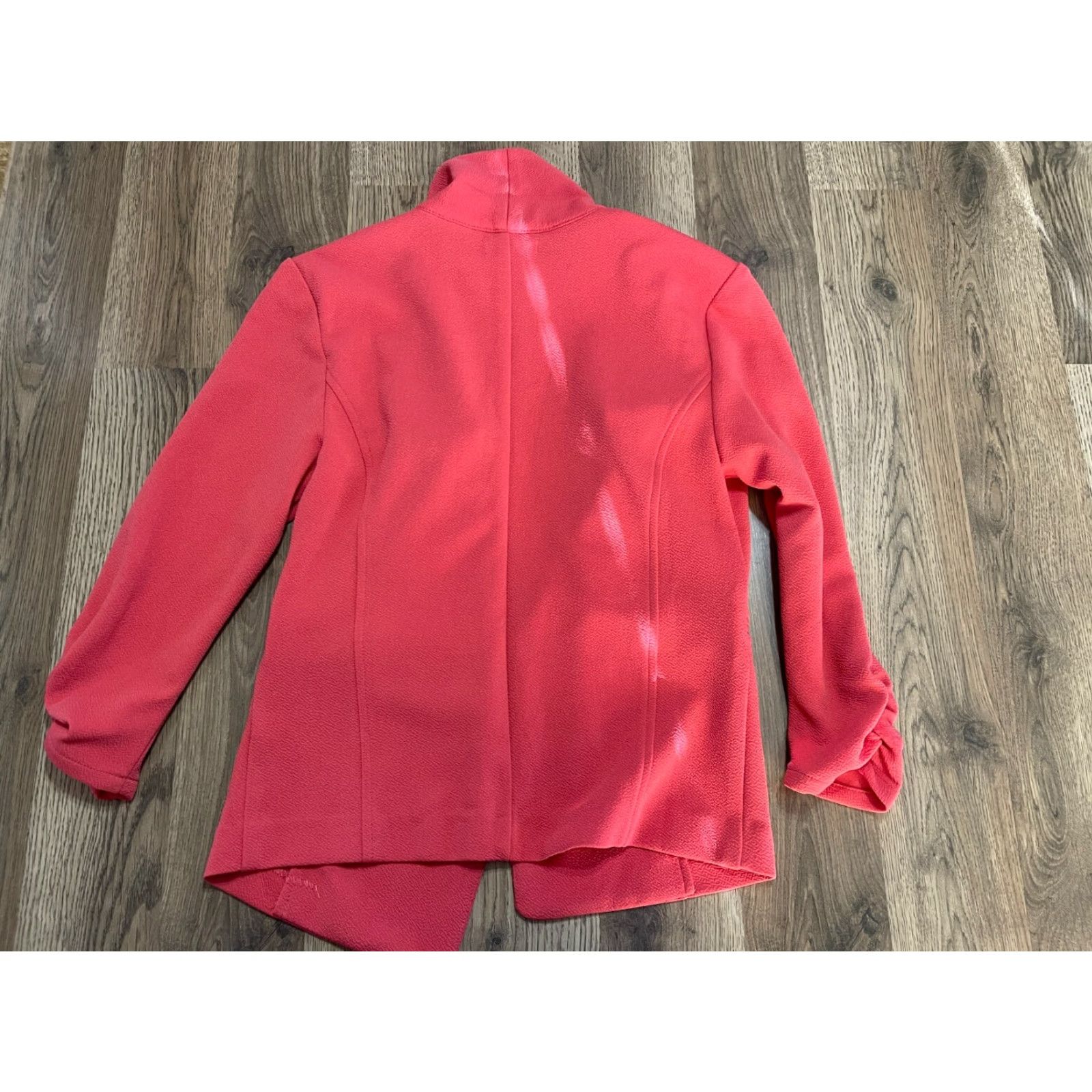 Vintage Maurices Jacket Women's XS Pink Open Blazer Long Sleeve Pockets Casual Size XS / US 0-2 / IT 36-38 - 2 Thumbnail