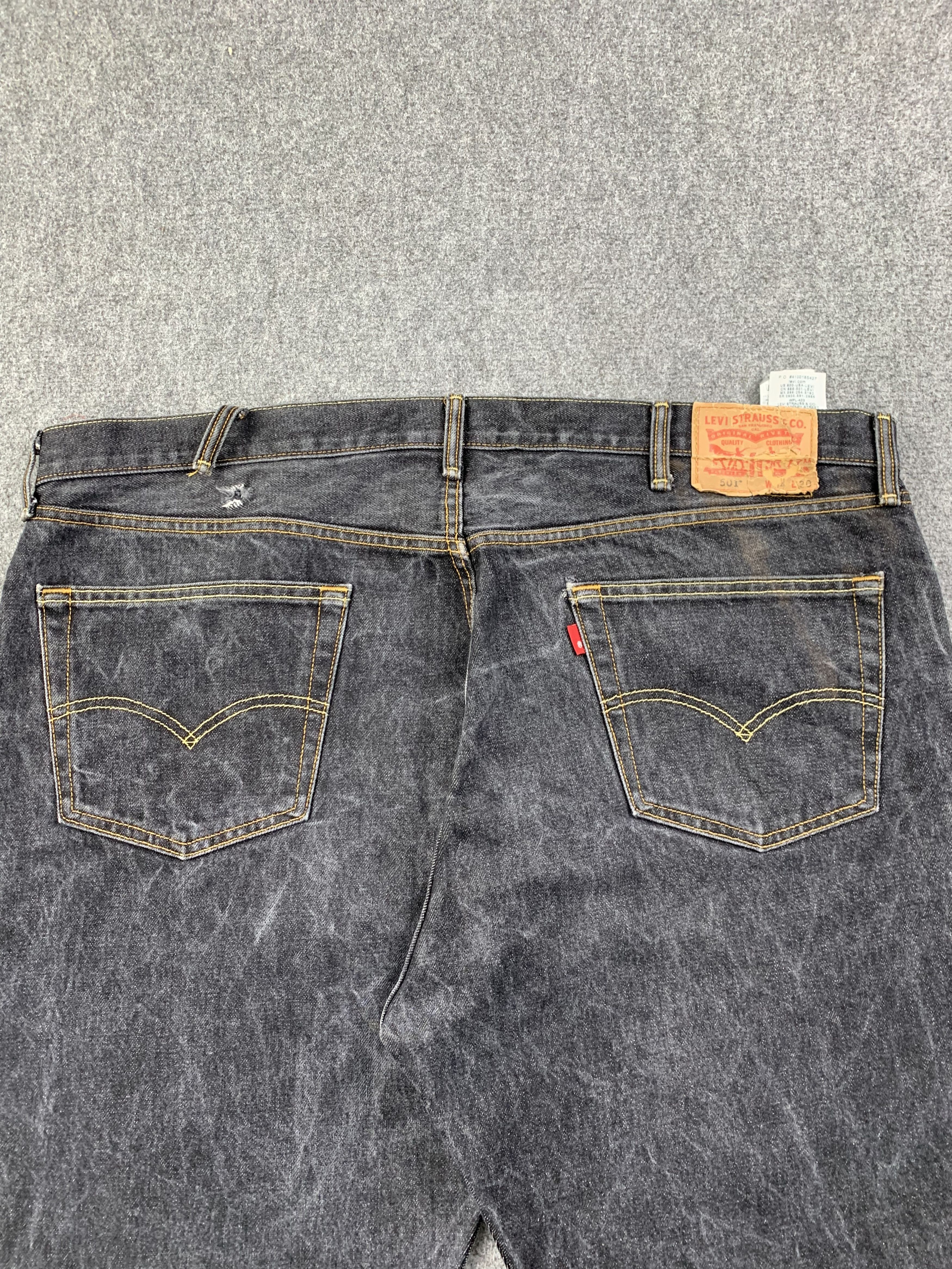 Levi's × Vintage Vintage Levis 501 Faded Black Jeans DP2210 Size US 43 - 4 Thumbnail