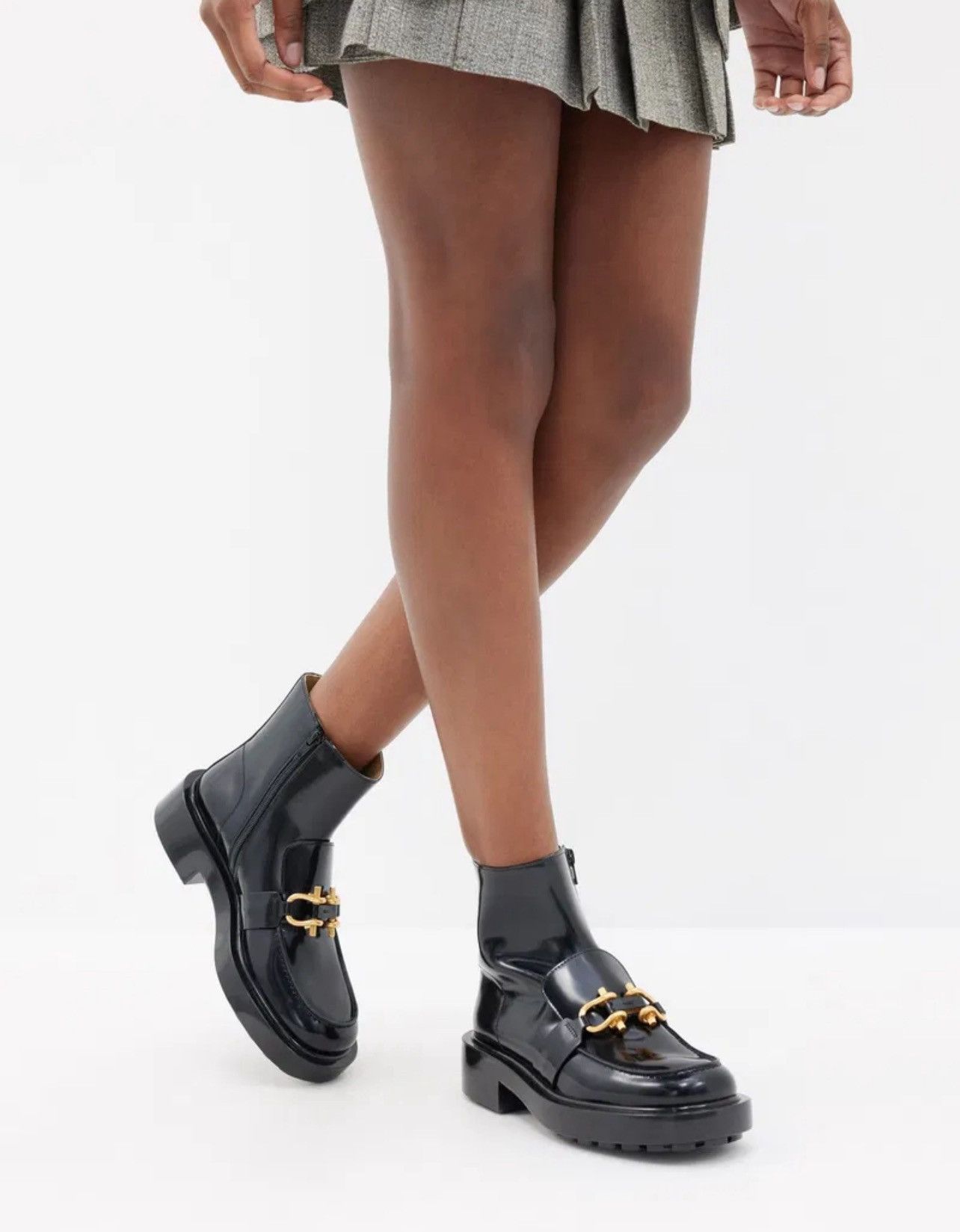 Bottega Veneta Bottega Veneta Monsieur glossed-leather ankle boots size 40 Size US 10 / IT 40 - 4 Thumbnail