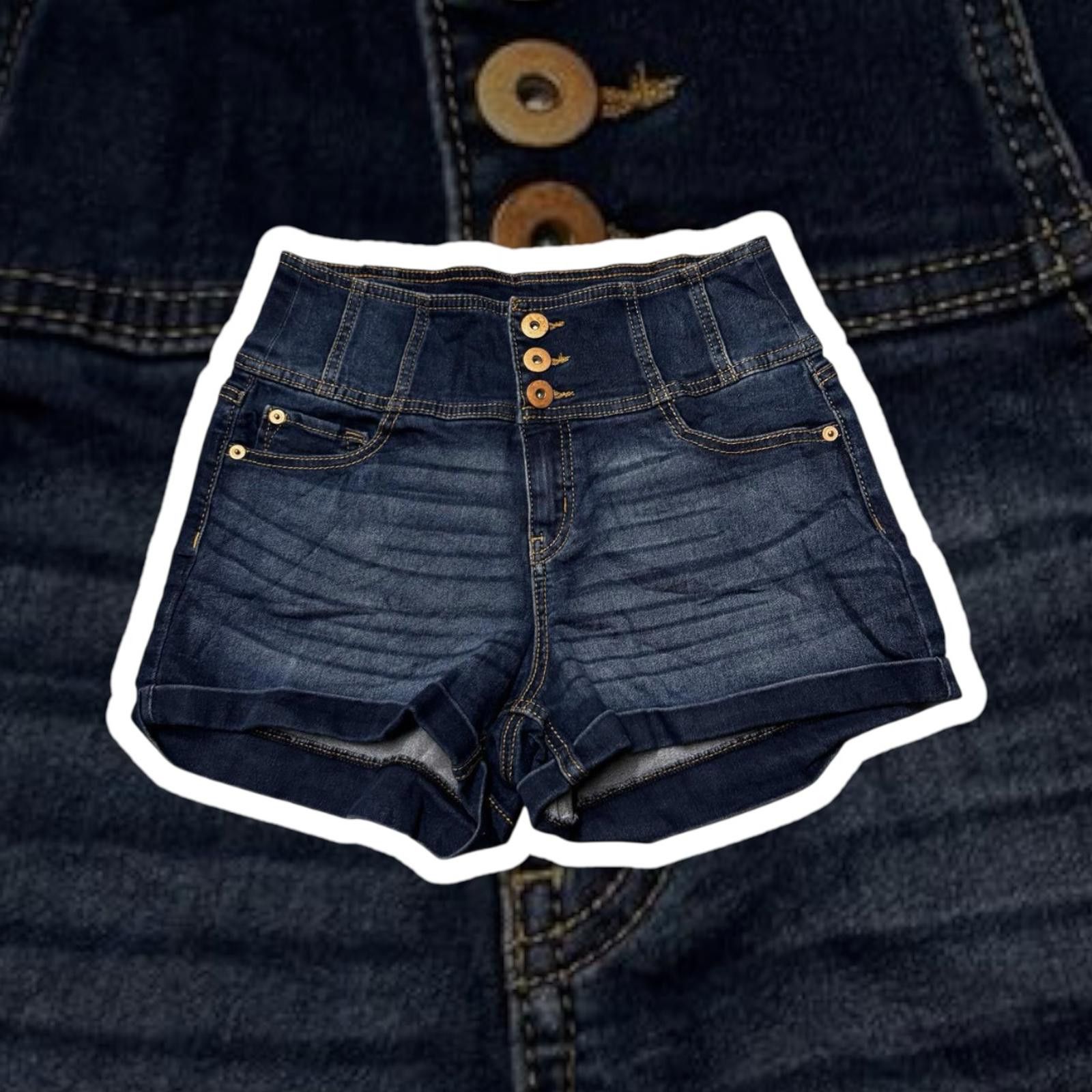 Designer No Boundaries Denim High-Waisted Shorts - Size 13 Size 24" / US 00 / IT 34 - 1 Thumbnail