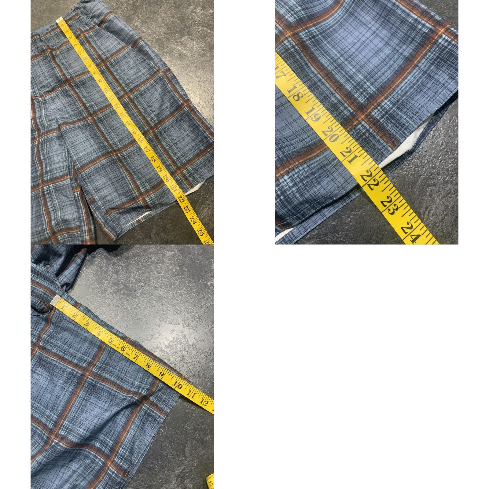Vintage COLUMBIA Men's Board Shorts Swim Trunks Size 36 Plaid Blue Quick Dry Beach Surf Size US 36 / EU 52 - 8 Thumbnail