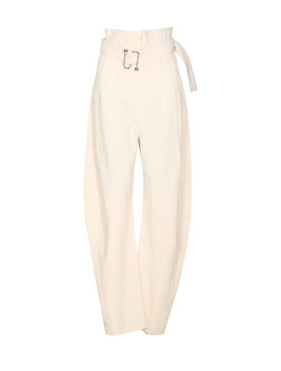 Sportmax SPORTMAX Women Straight Pants 2512131025600 GLAUCO 001 White Size 27" / US 4 / IT 40 - 1 Thumbnail