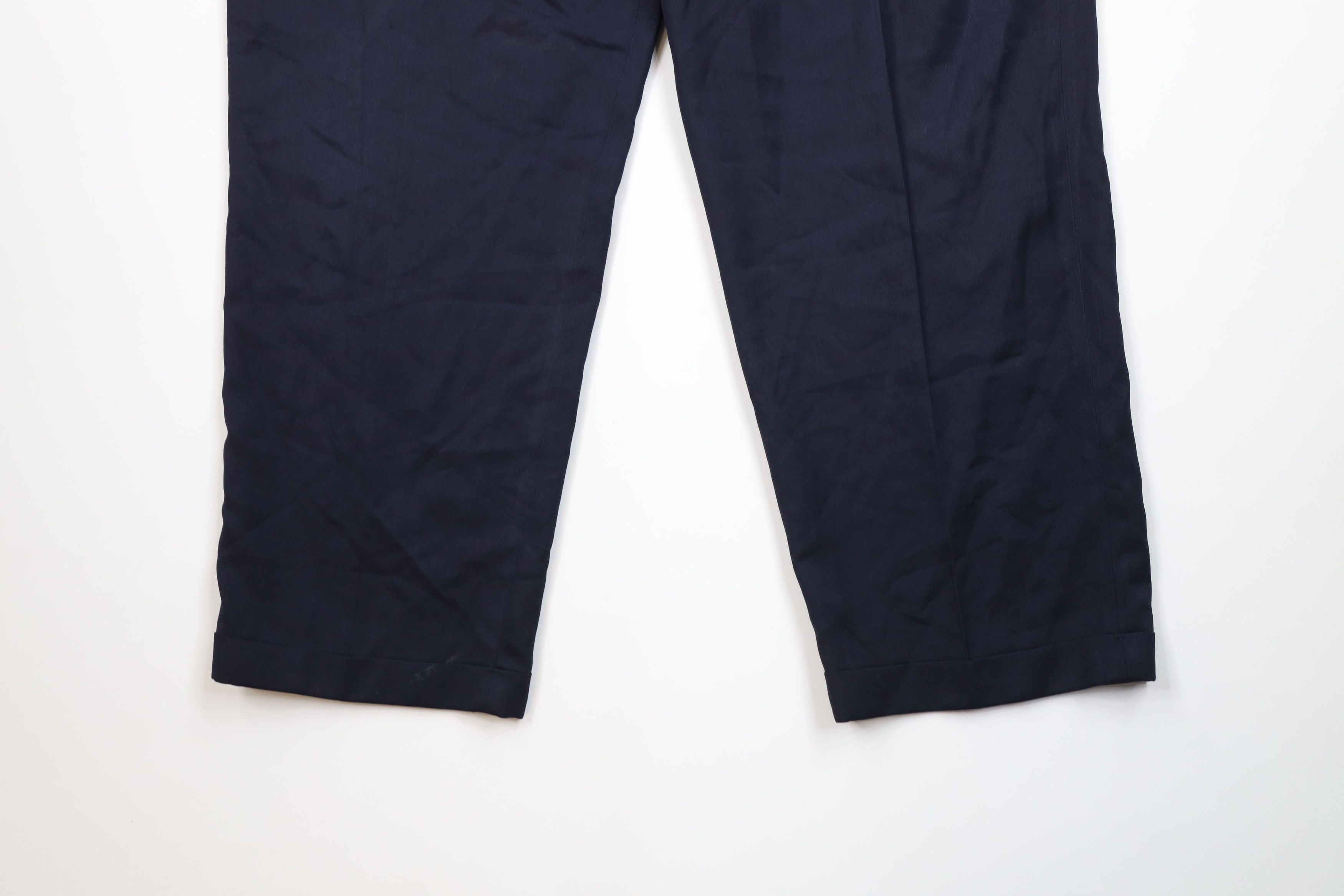 Vintage Vintage 90s Worsted Wool Blend Wide Leg Chino Pants USA Size US 44 / EU 60 - 4 Thumbnail