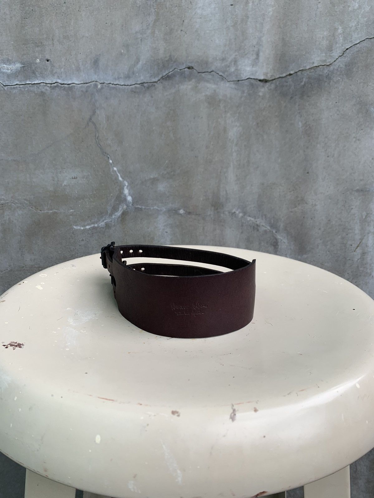Number (N)ine SS07 Double Strapped Leather Bangle Size ONE SIZE - 3 Thumbnail