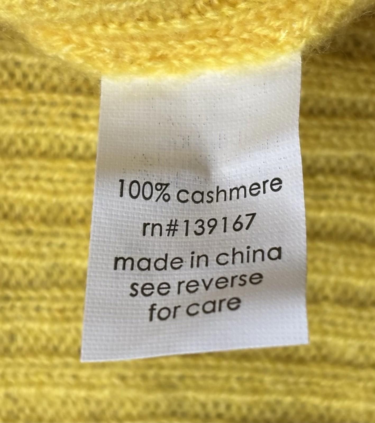 Other 27 Miles Cashmere Sweater Womens Small Pullover Yellow Size S / US 4 / IT 40 - 8 Thumbnail