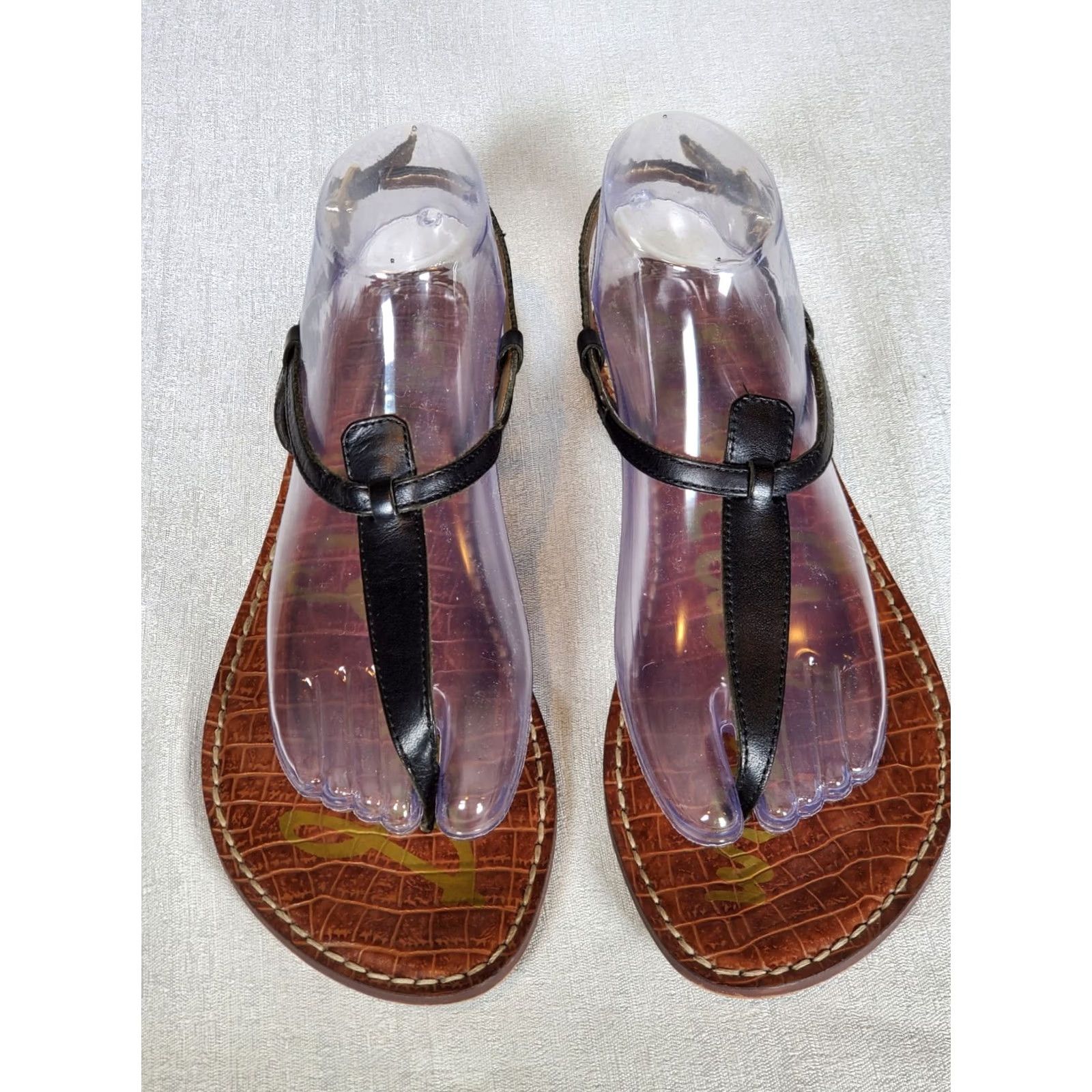 Sam Edelman Sam Edelman GIGI Gladiator Sandals Women's Black T-Strap Size 8.5 W Size US 9 / IT 39 - 3 Thumbnail
