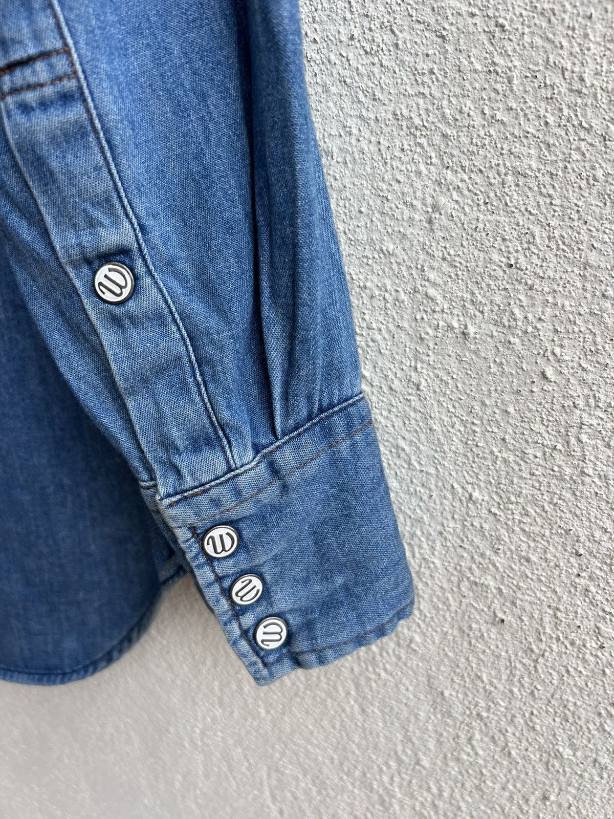 Vintage Vintage 90s Wrangler Blue Bell Lot 27MW Western Denim Shirt Size US M / EU 48-50 / 2 - 17 Thumbnail