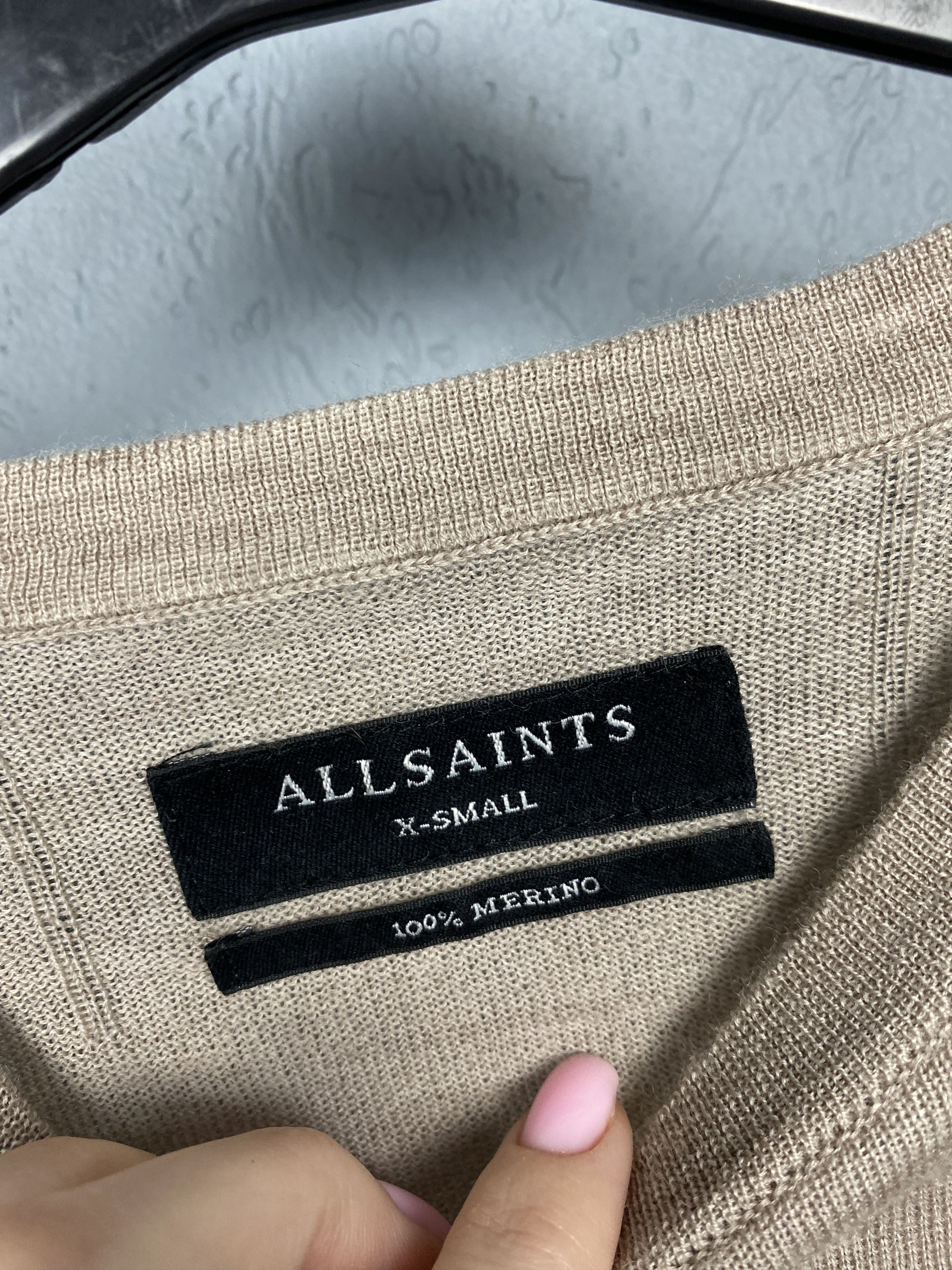 Allsaints AllSaints Mens Mode Merino Crew Neck Wool Knit Sweater Size US XS / EU 42 / 0 - 6 Thumbnail